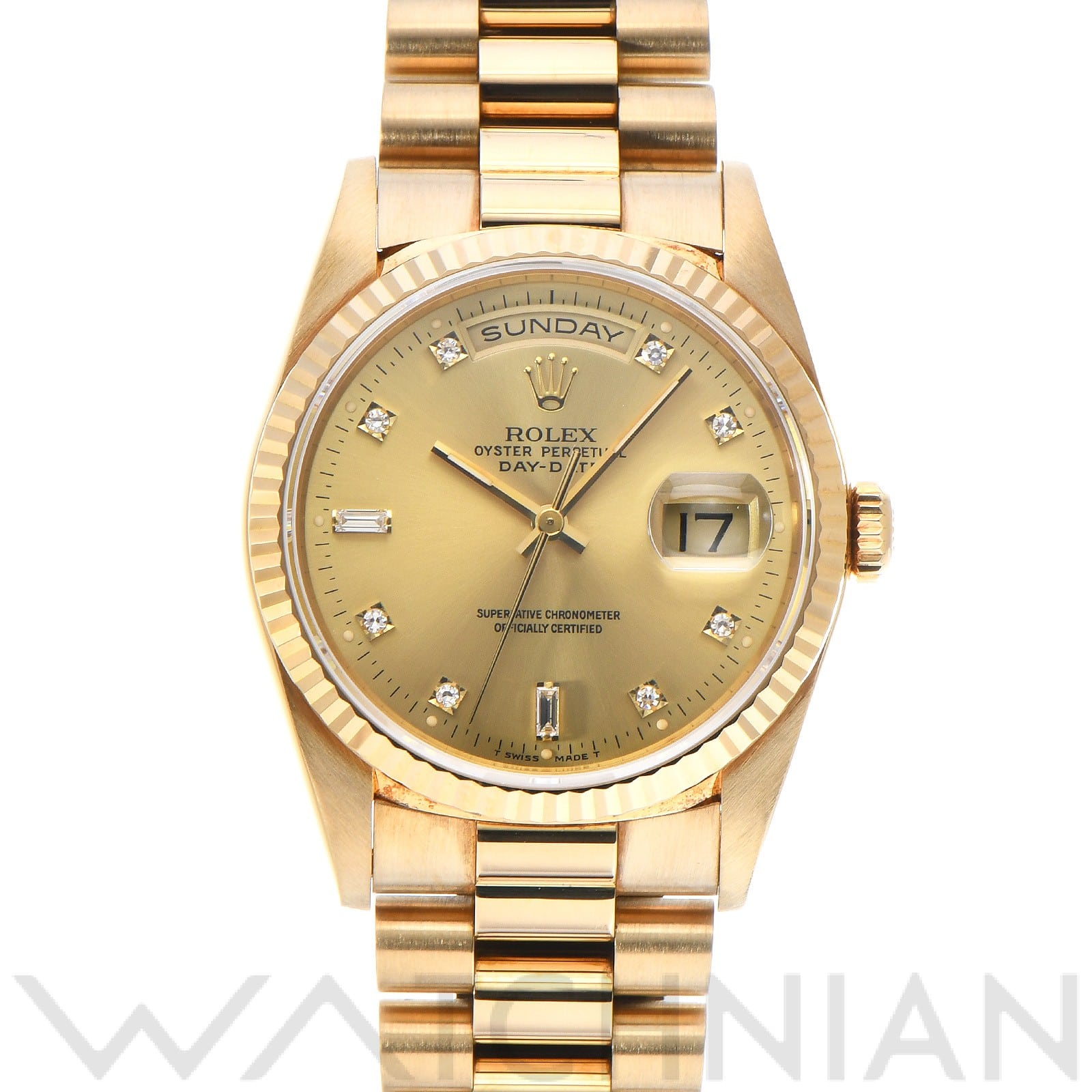 ロレックス デイデイト 18238A シャンパン/ダイヤモンド メンズ 時計 【中古】【wristwatch】