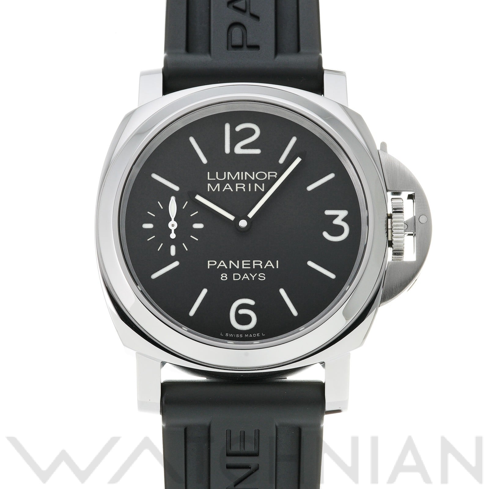 ルミノールマリーナ 8デイズ PAM00510 T番(2017年製造) ブラック パネライ OFFICINE PANERAI メンズ 【中古】