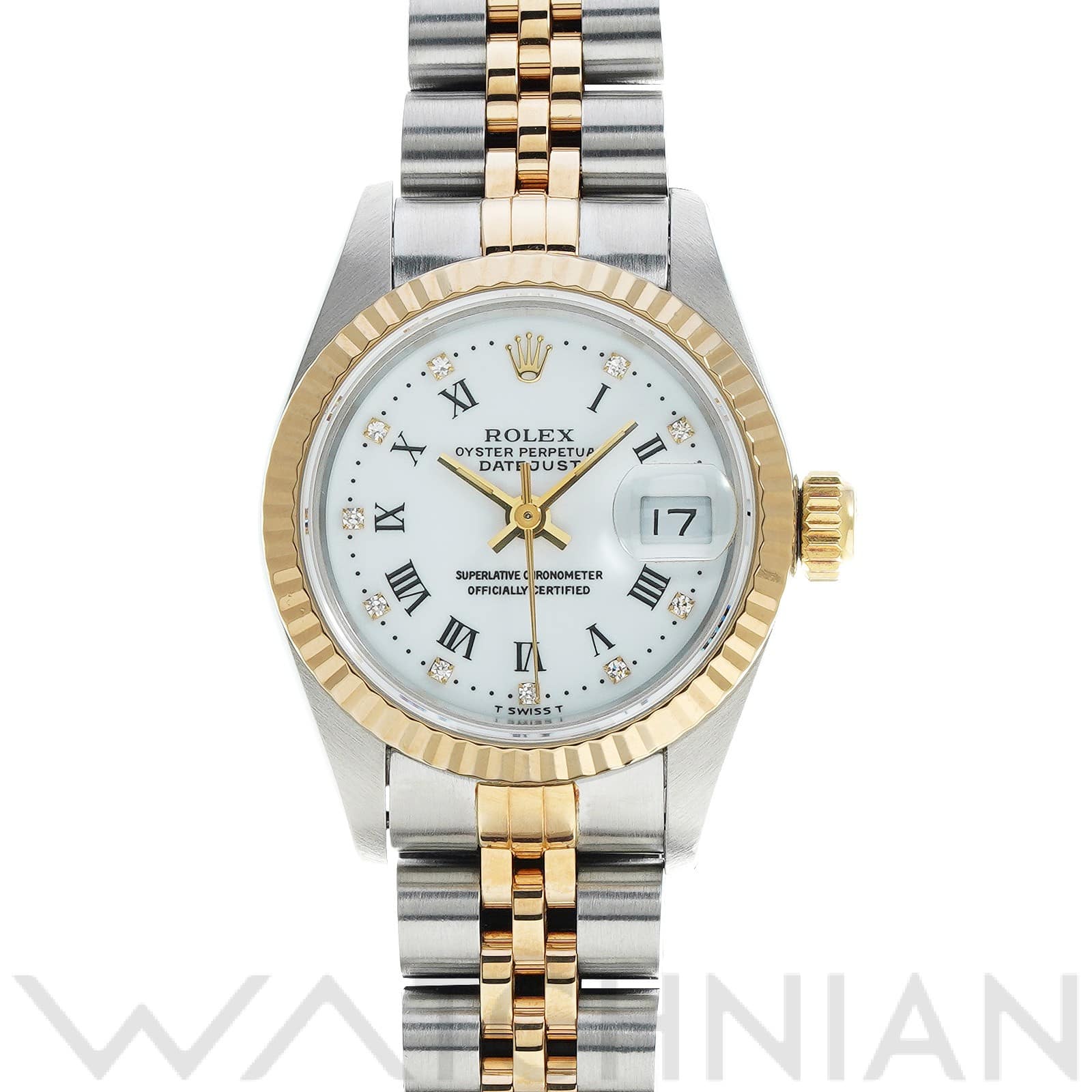 デイトジャスト 69173G N番(1992年頃製造) ホワイト/ダイヤモンド ロレックス ROLEX レディース 【中古】