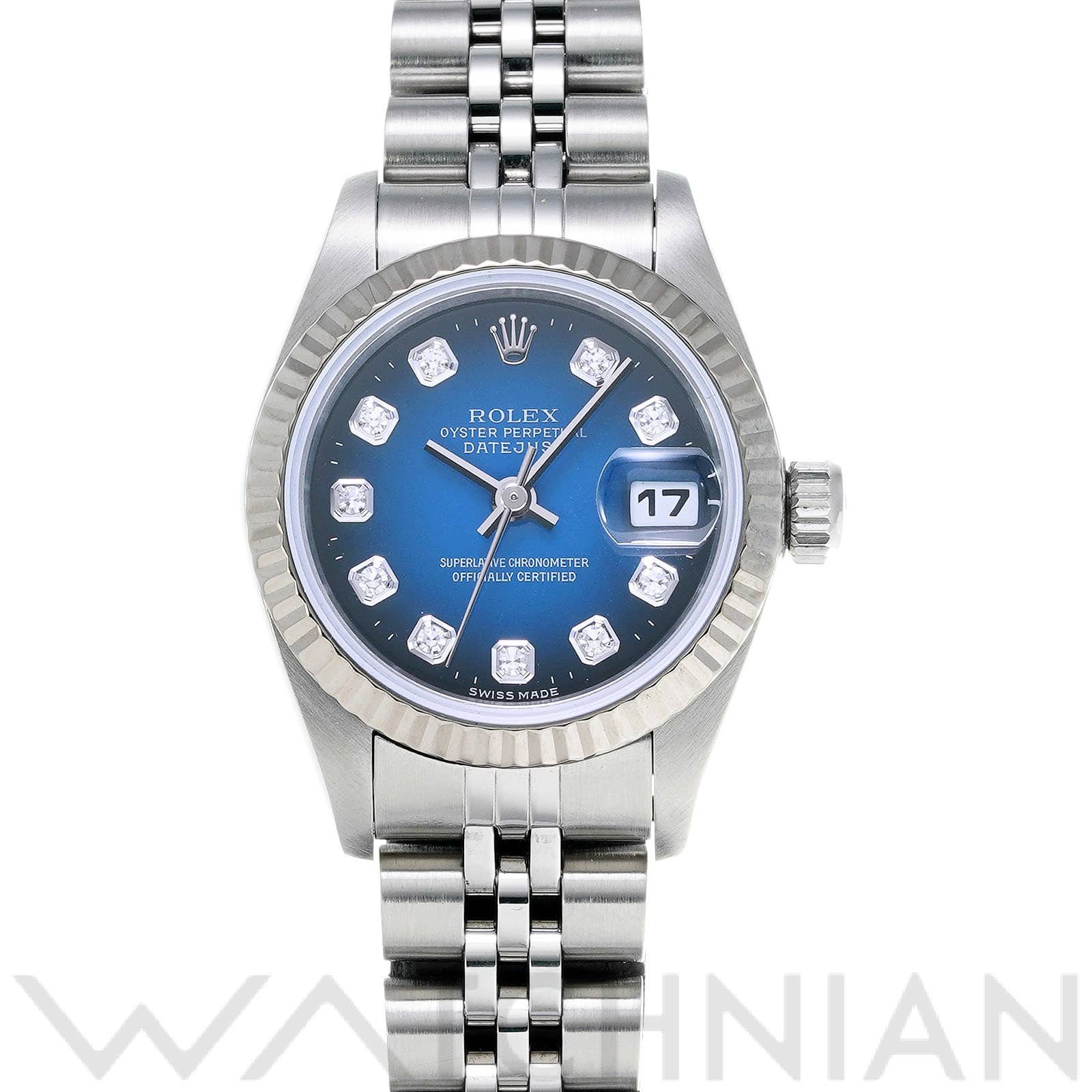 ロレックス デイトジャスト 26 69174G ブルー・グラデーション/ダイヤモンド レディース 時計 【中古】【wristwatch】