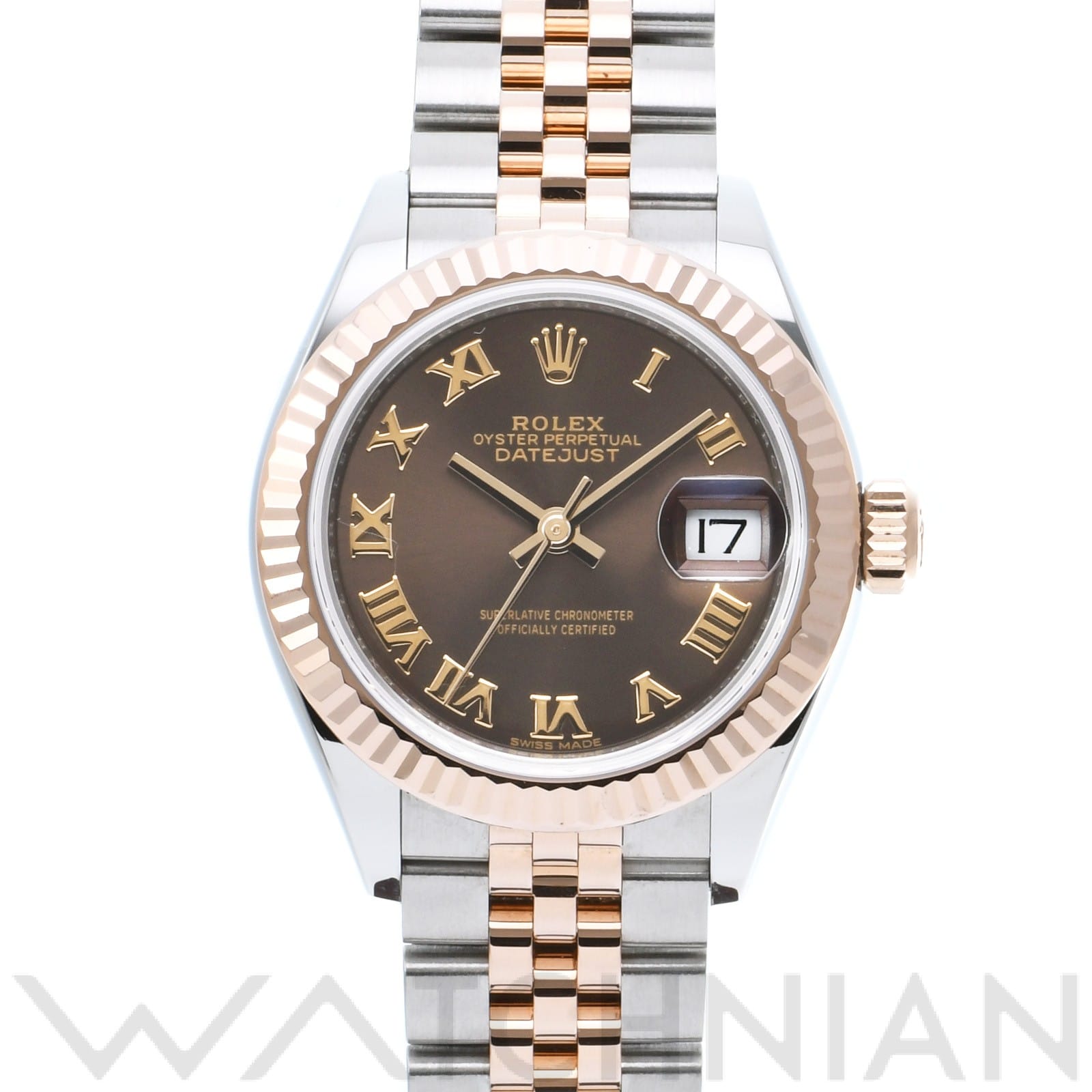 ロレックス レディ デイトジャスト 28 279171 チョコレートブラウン レディース 時計 【中古】【wristwatch】