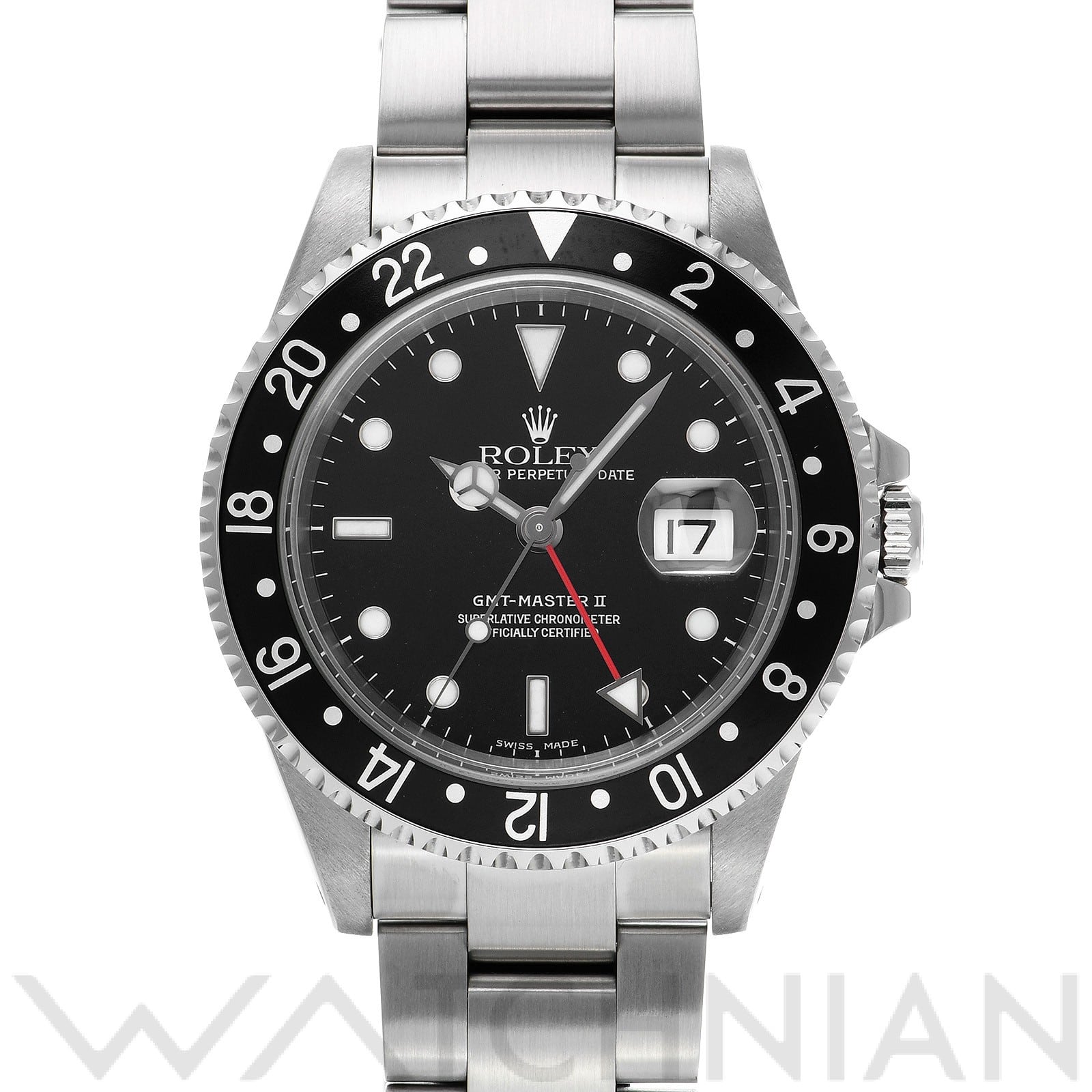 ロレックス GMTマスターII 16710 ブラック メンズ 時計 【中古】【wristwatch】