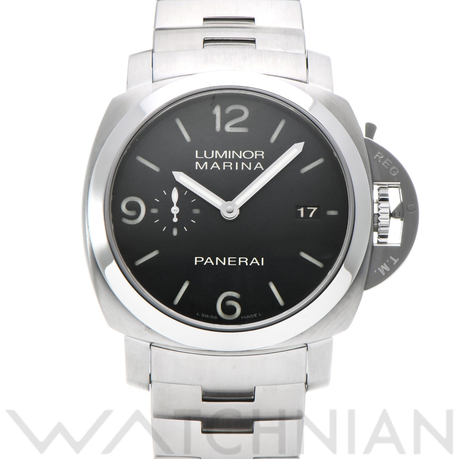 パネライ / PANERAI ルミノールマリーナ 1950 3デイズ アッチャイオ PAM00328 ブラック メンズ 時計 【中古】【wristwatch】