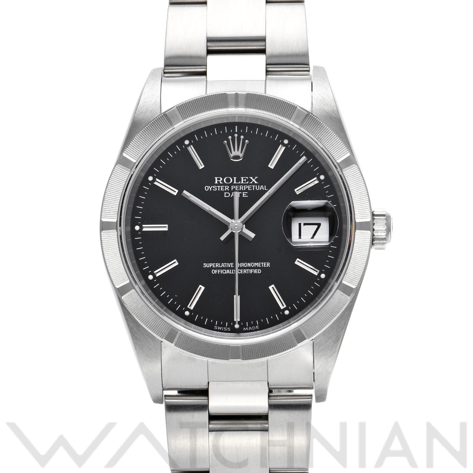 ロレックス / ROLEX オイスターパーペチュアル デイト 15210 ブラック メンズ 時計 【中古】【wristwatch】