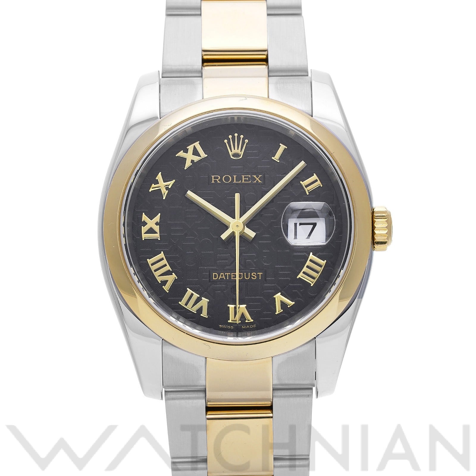 ロレックス デイトジャスト 36 116203 ブラックコンピュータ メンズ 時計 【中古】【wristwatch】