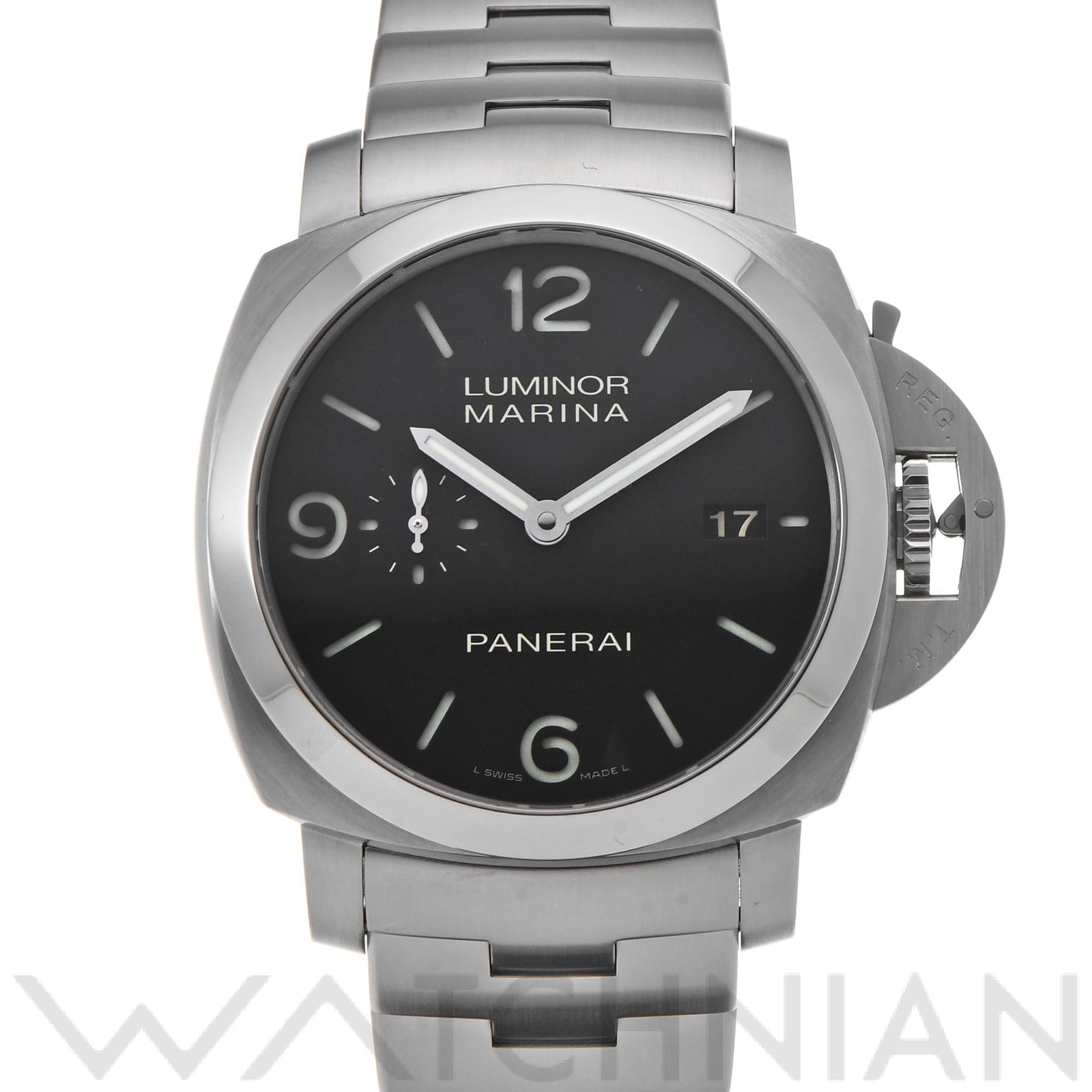 パネライ / PANERAI ルミノールマリーナ 1950 3デイズ アッチャイオ PAM00328 ブラック メンズ 時計 【中古】【wristwatch】
