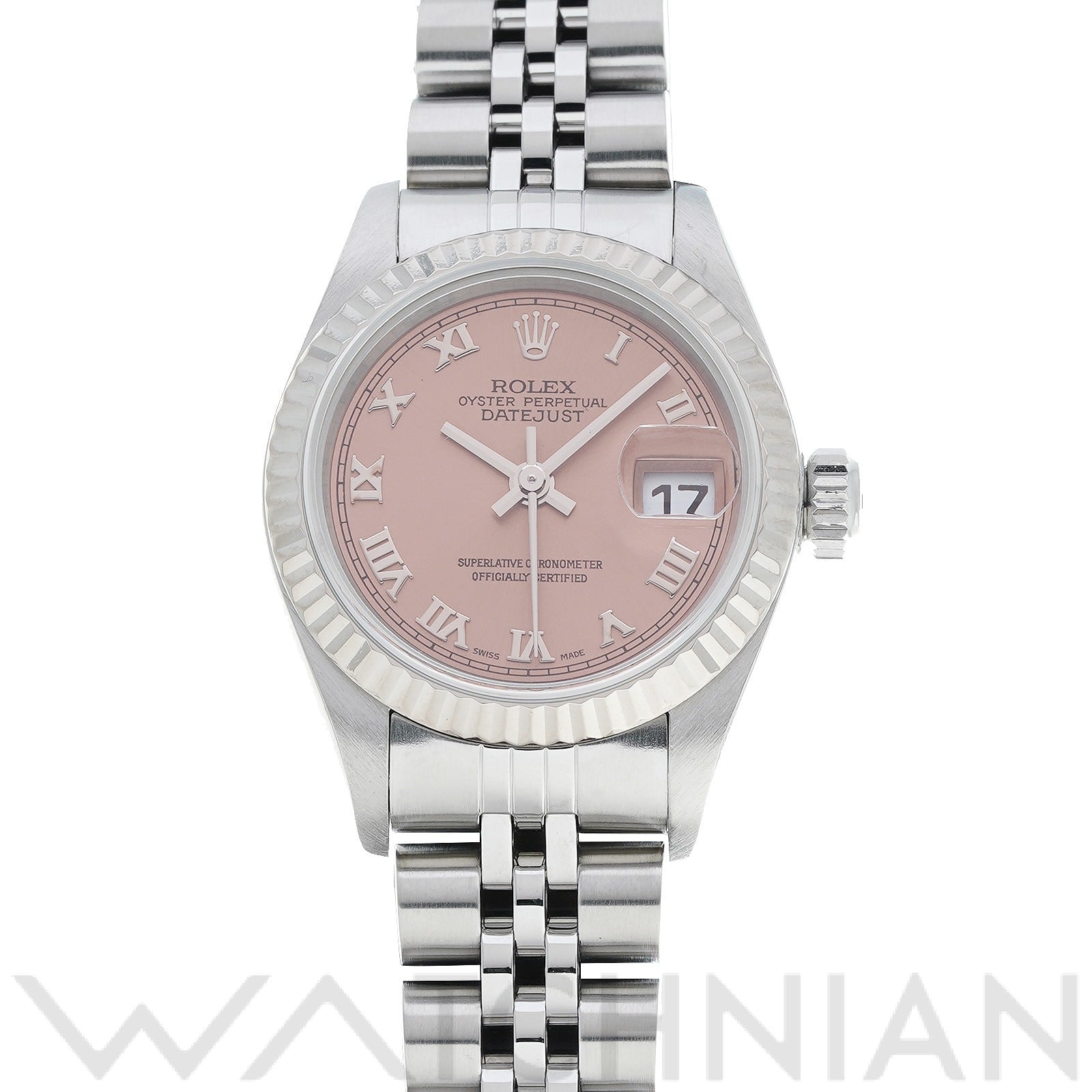 ロレックス デイトジャスト 79174 ピンク レディース 時計 【中古】【wristwatch】