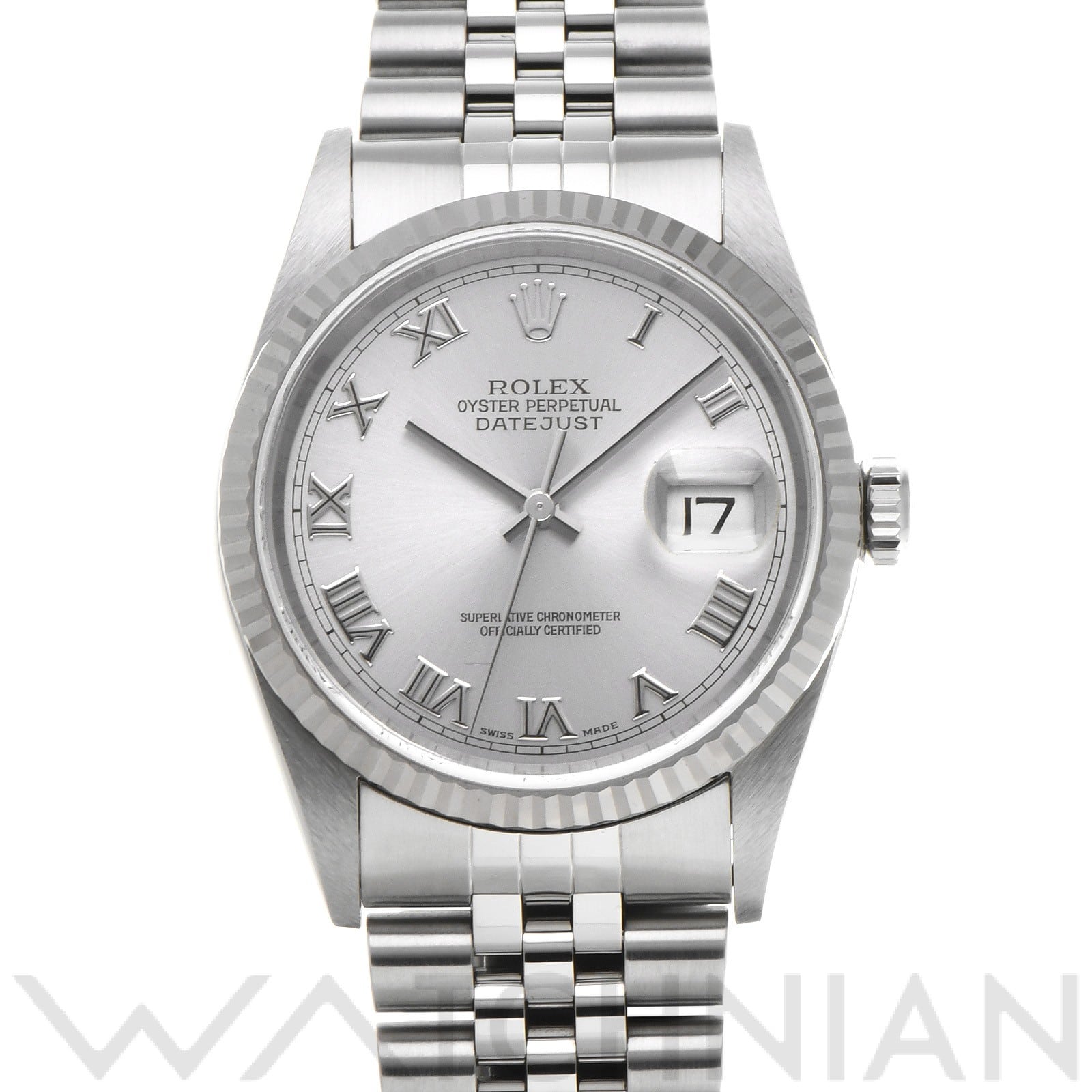 ロレックス デイトジャスト 36 16234 グレー メンズ 時計 【中古】【wristwatch】