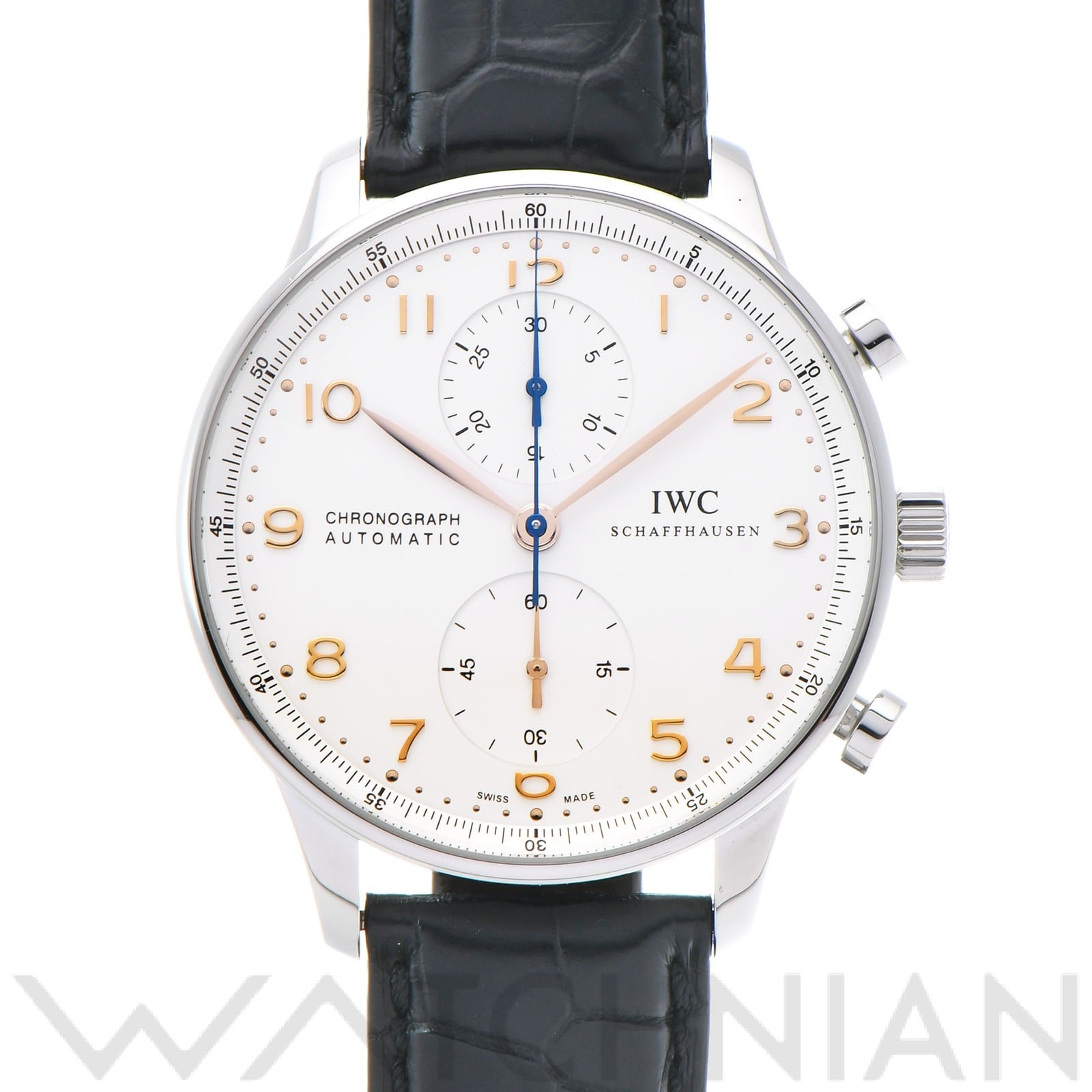 IWC ポルトギーゼ クロノグラフ IW371401 シルバー メンズ 時計 【中古】【wristwatch】
