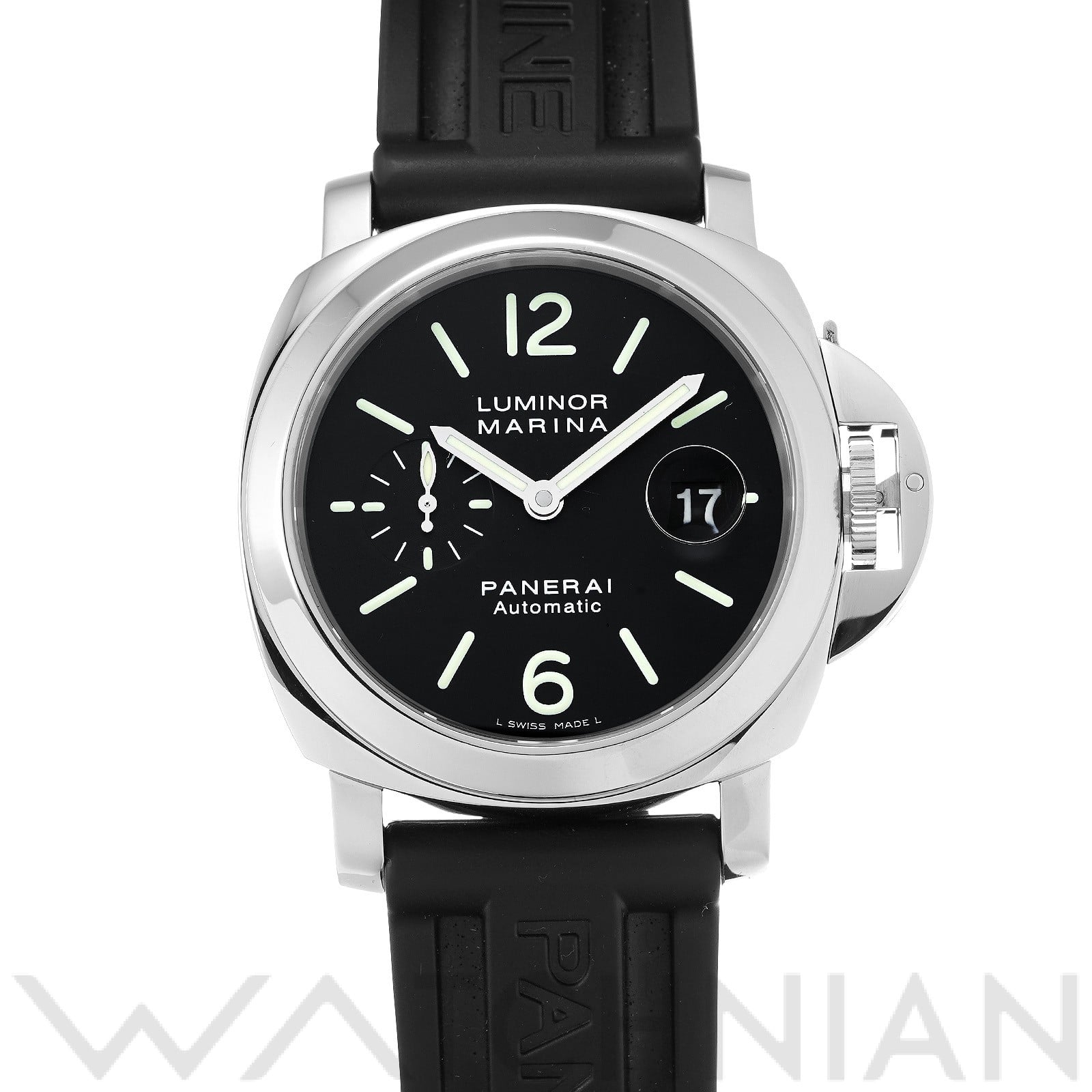 ルミノールマリーナ PAM00104 J番(2007年製造) ブラック パネライ OFFICINE PANERAI メンズ 【中古】