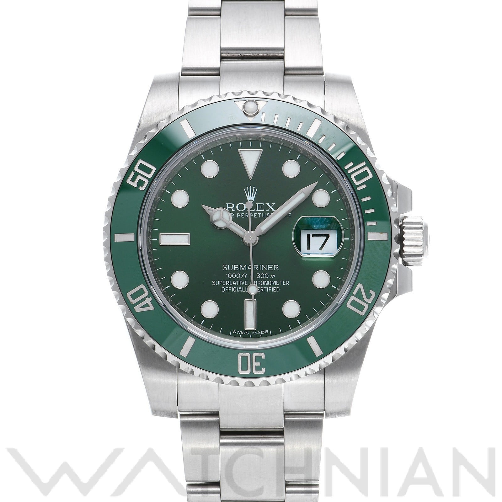 ロレックス サブマリーナ デイト 116610LV グリーン メンズ 時計 【中古】【wristwatch】