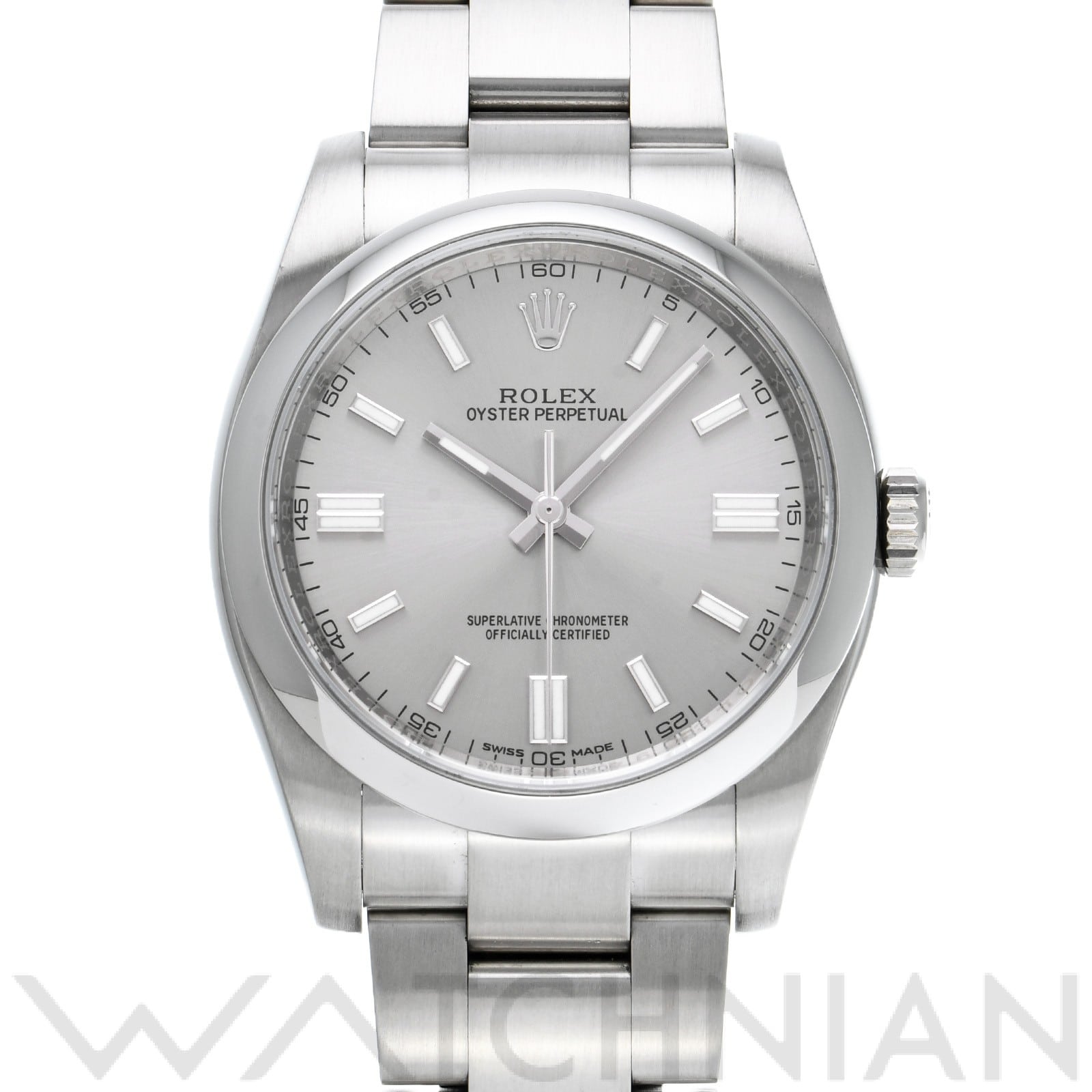 ロレックス オイスターパーペチュアル 36 116000 グレー メンズ 時計 【中古】【wristwatch】