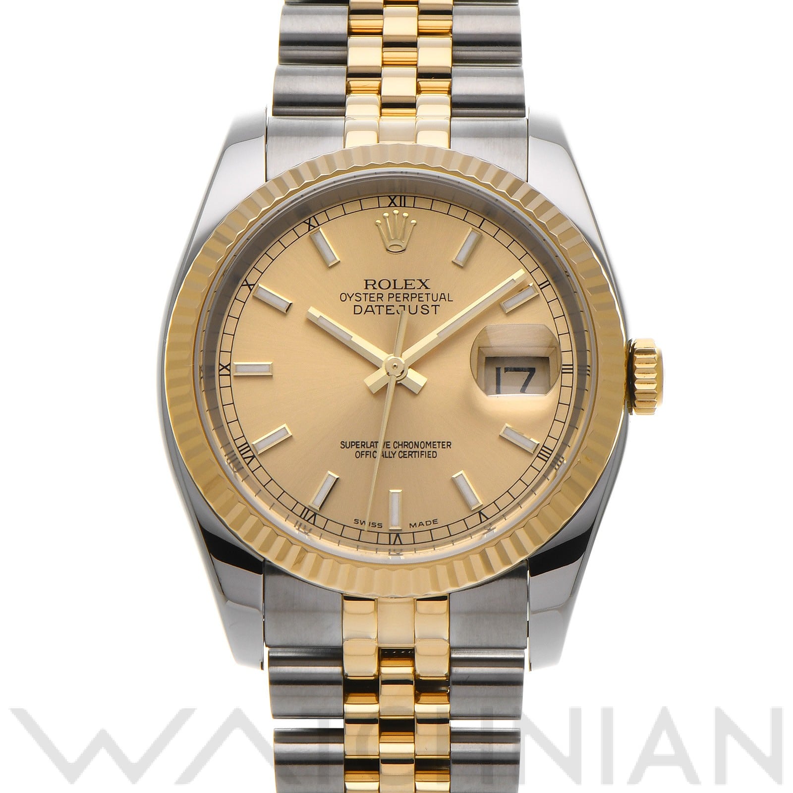 ロレックス デイトジャスト 36 116233 シャンパン メンズ 時計 【中古】【wristwatch】