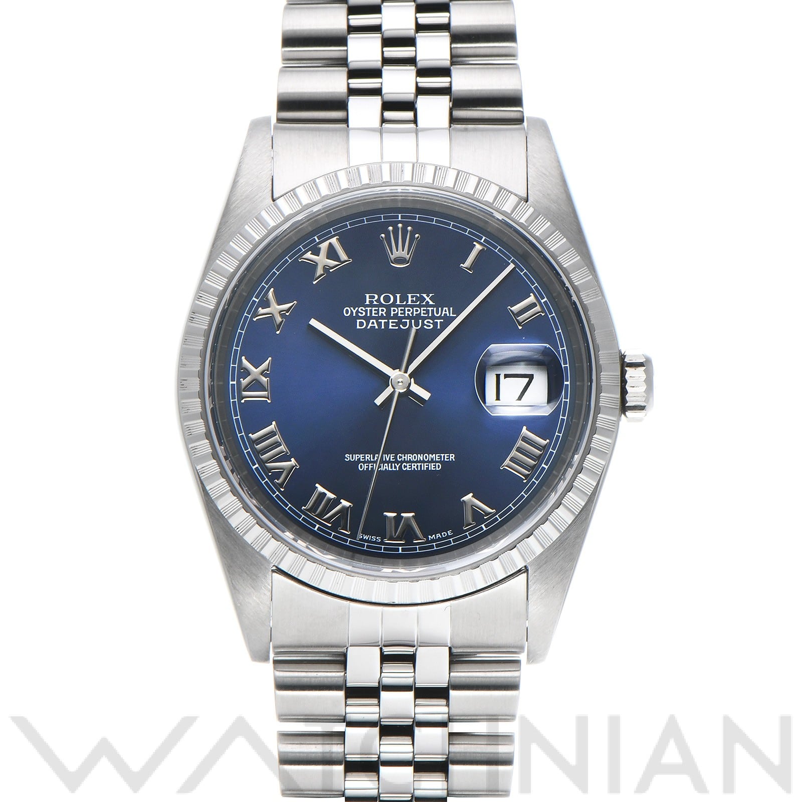 ロレックス デイトジャスト 16220 ブルー メンズ 時計 【中古】【wristwatch】