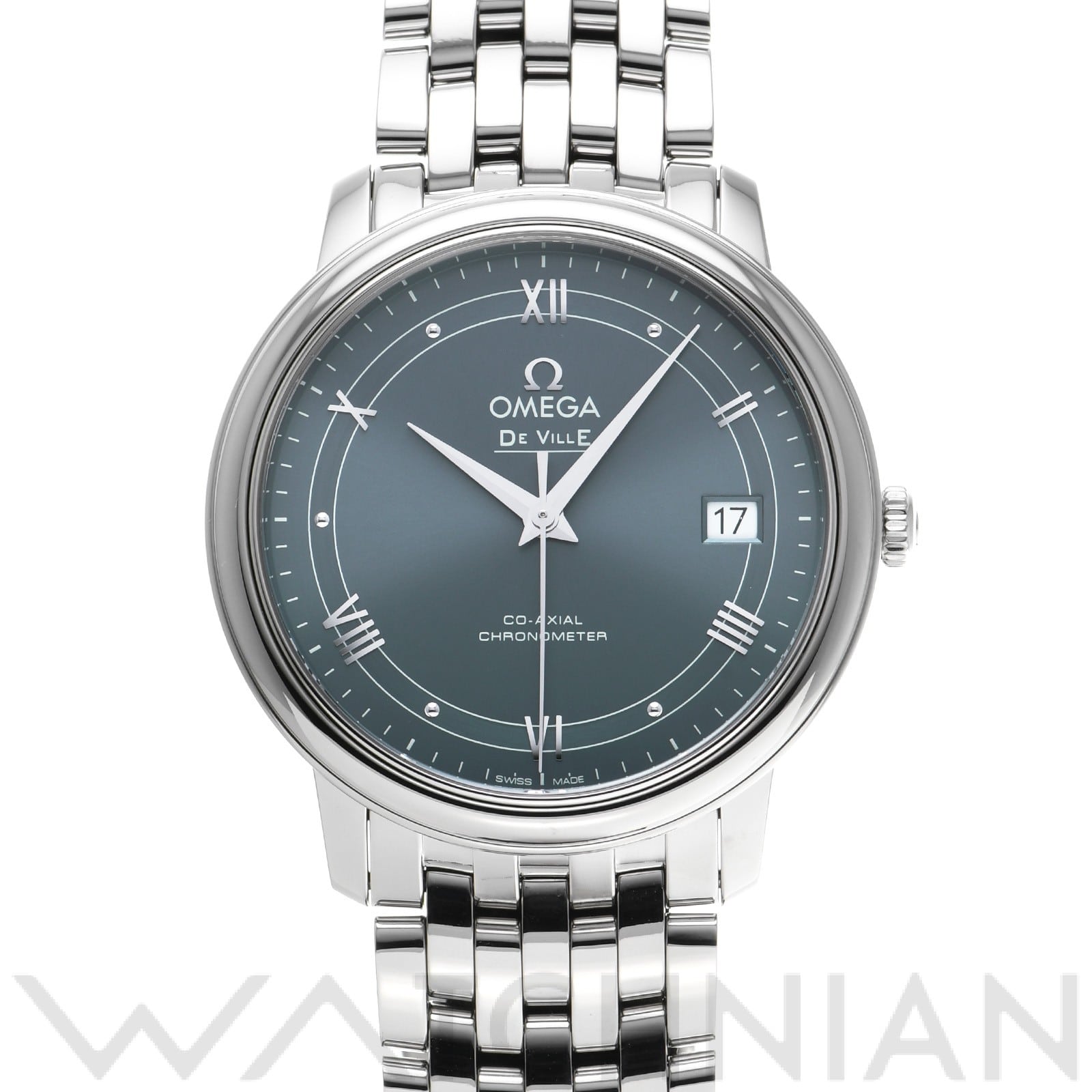 オメガ / OMEGA デ・ヴィル プレステージ コーアクシャル 424.10.37.20.03.002 ブルー メンズ 時計 【中古】【wristwatch】