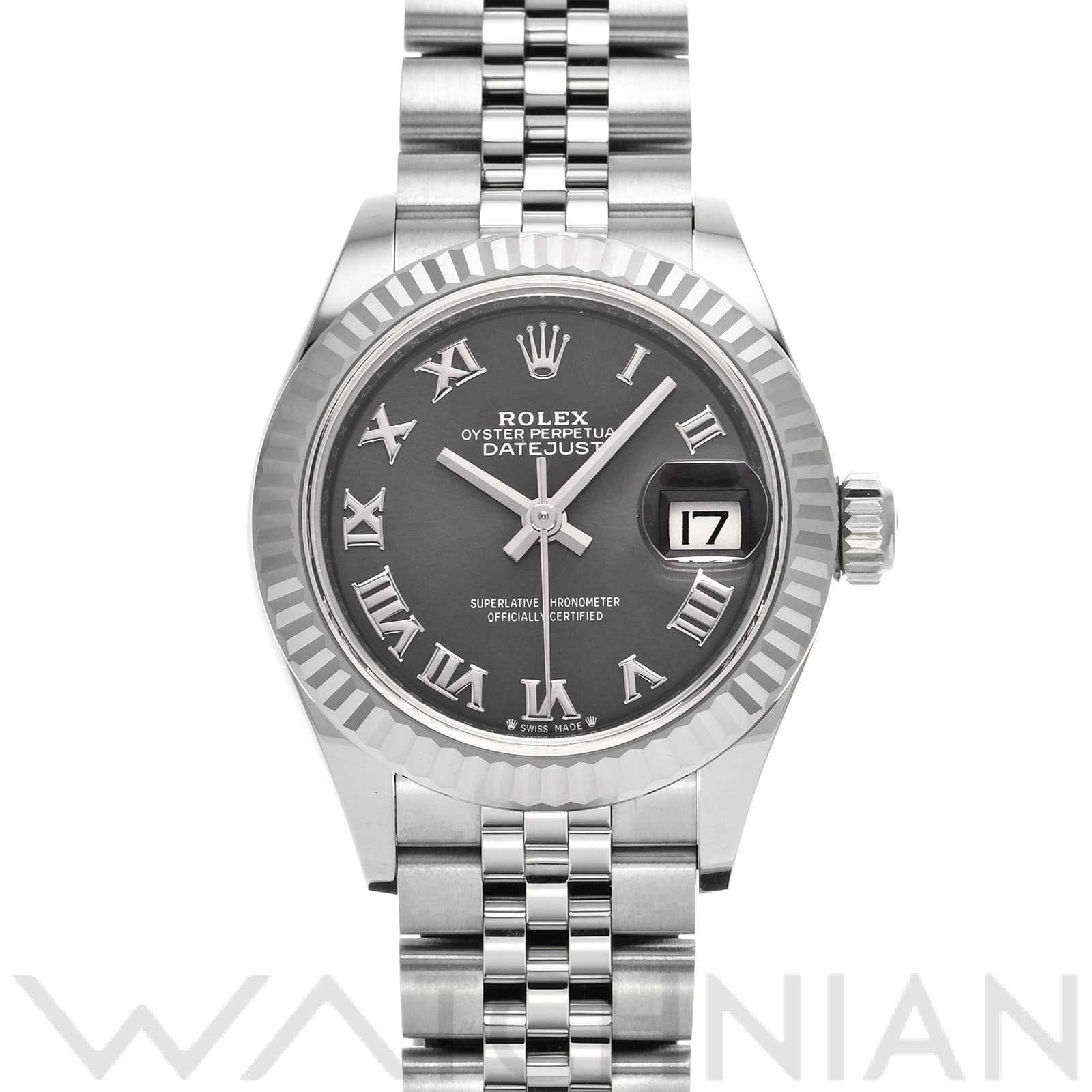 ロレックス レディ デイトジャスト 28 279174 ダークグレー レディース 時計 【中古】【wristwatch】