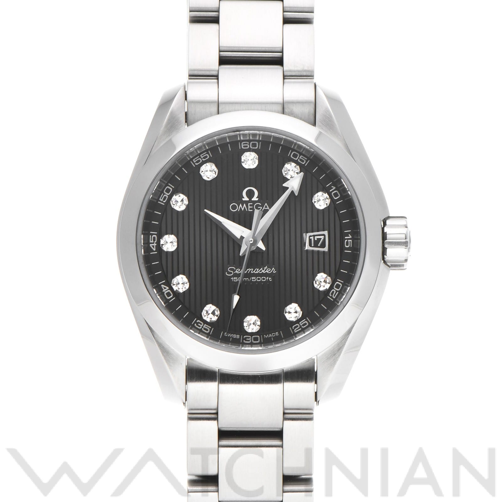 オメガ / OMEGA シーマスター アクアテラ クォーツ 231.10.30.61.56.001 グレー/ダイヤモンド レディース 時計 【中古】【wristwatch】