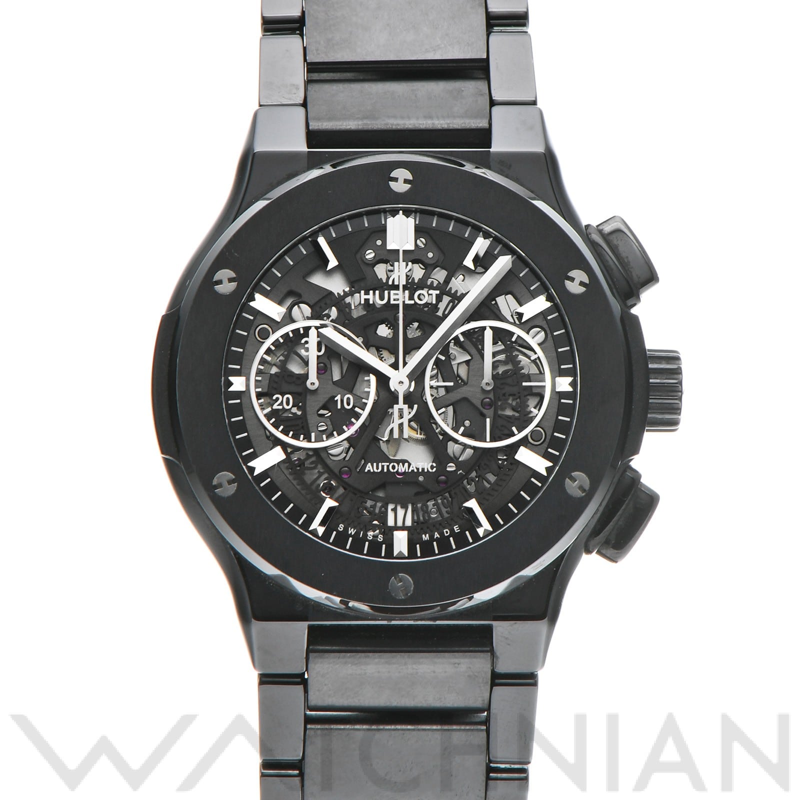 ウブロ / HUBLOT クラシックフュージョン アエロフュージョン ブラックマジック ブレスレット 528.CM.0170.CM サファイアクリスタル メンズ 時計 【中古】【wristwatch】