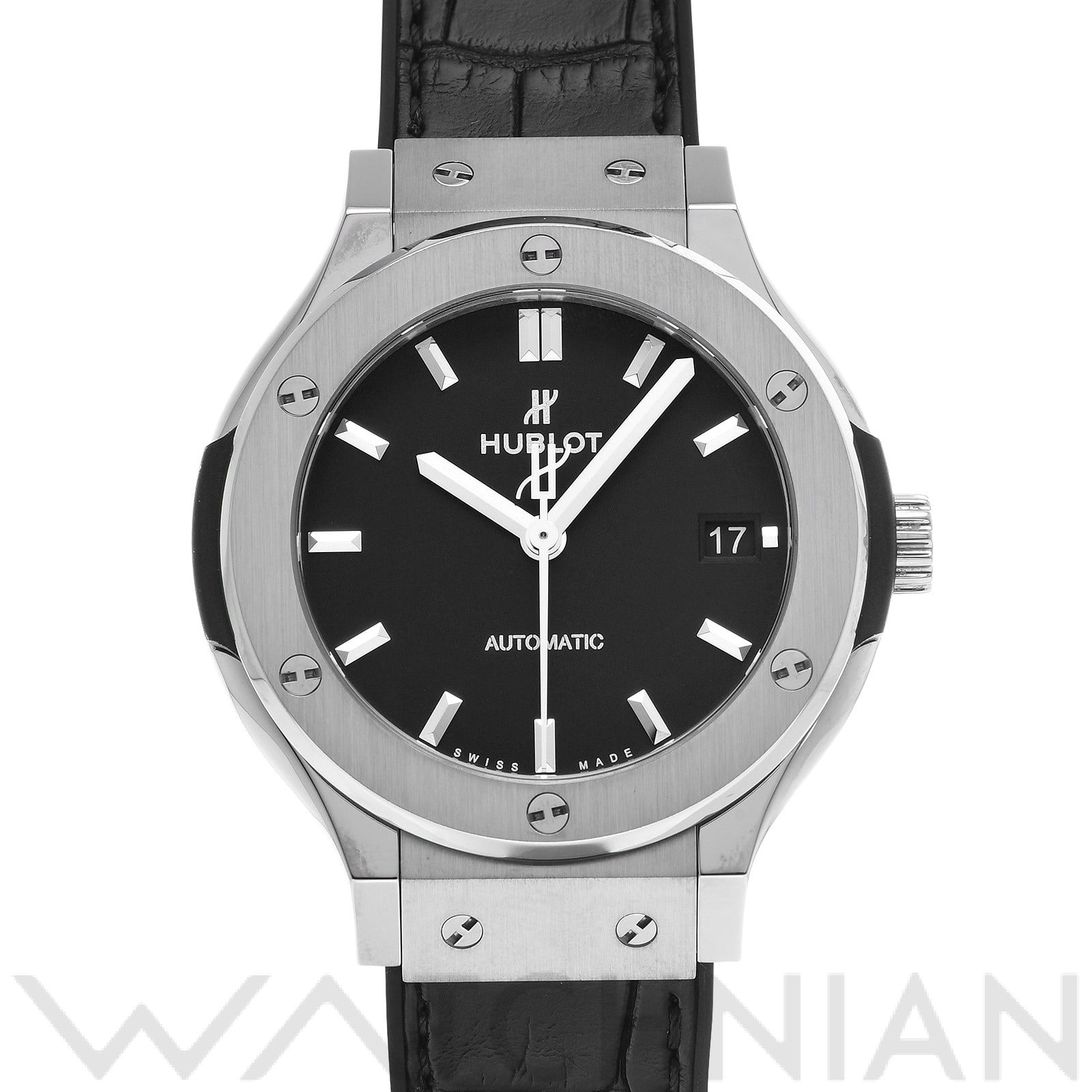 クラシックフュージョン チタニウム 565.NX.1171.LR マットブラック ウブロ HUBLOT ユニセックス 【中古】