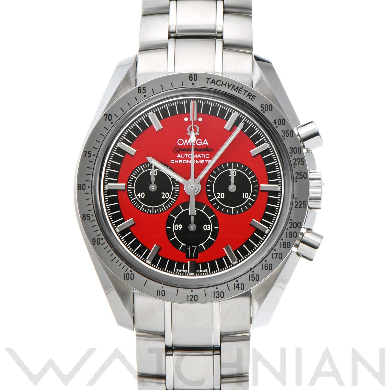 オメガ / OMEGA スピードマスター レジェンド ミハエル・シューマッハ 2005 3506.61 レッド/ブラック メンズ 時計 【中古】【wristwatch】