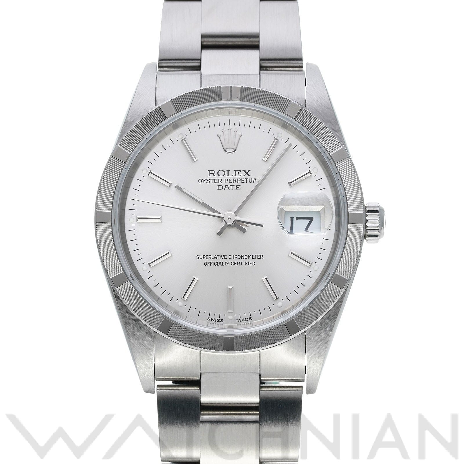 オイスターパーペチュアル デイト 15210 F番(2004年頃製造) シルバー ロレックス ROLEX メンズ 【中古】