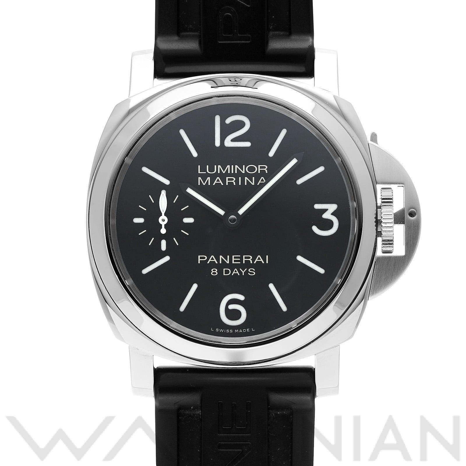 ルミノールマリーナ 8デイズ PAM00510 T番(2017年製造) ブラック パネライ OFFICINE PANERAI メンズ 【中古】