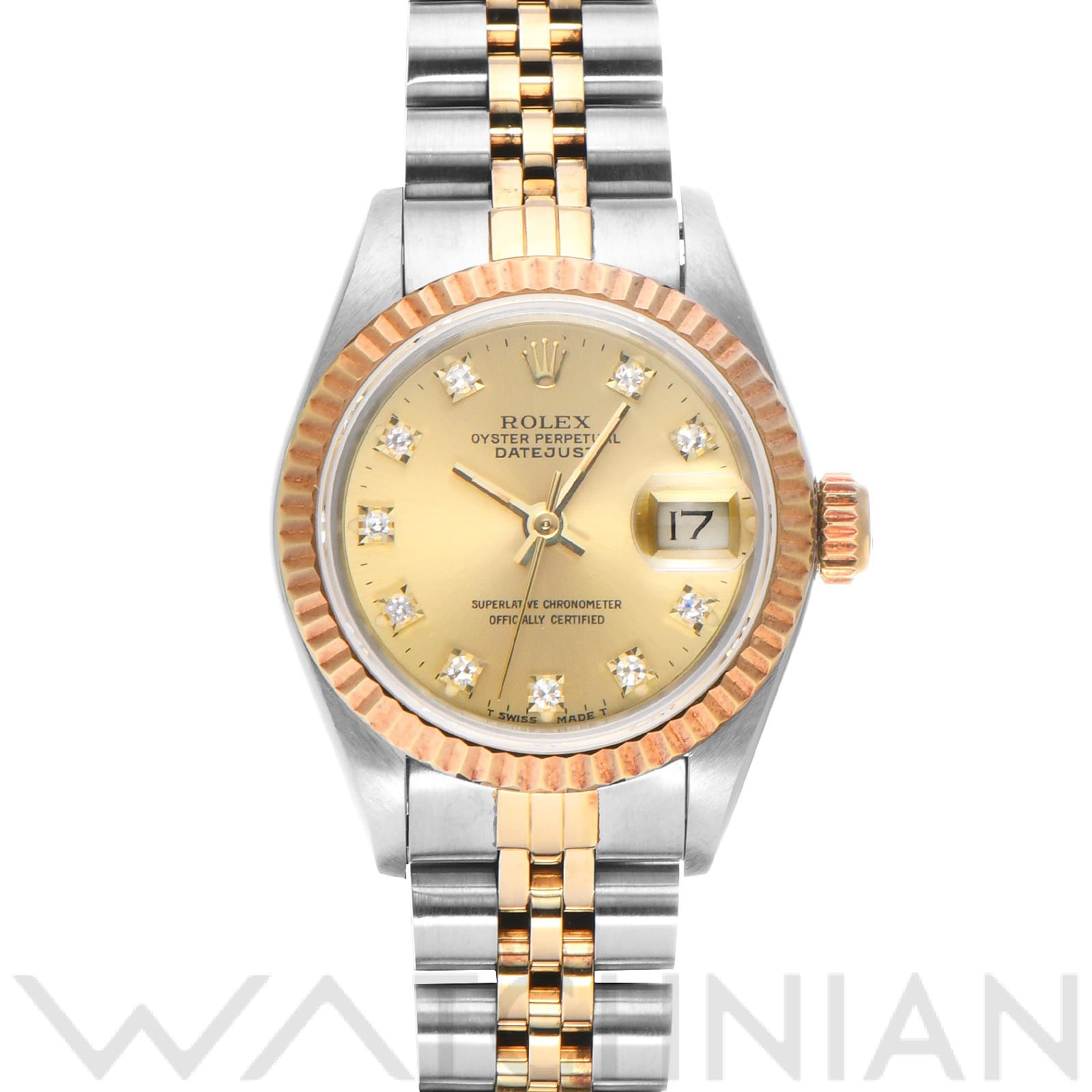 ロレックス デイトジャスト 26 69173G シャンパン/ダイヤモンド レディース 時計 【中古】【wristwatch】