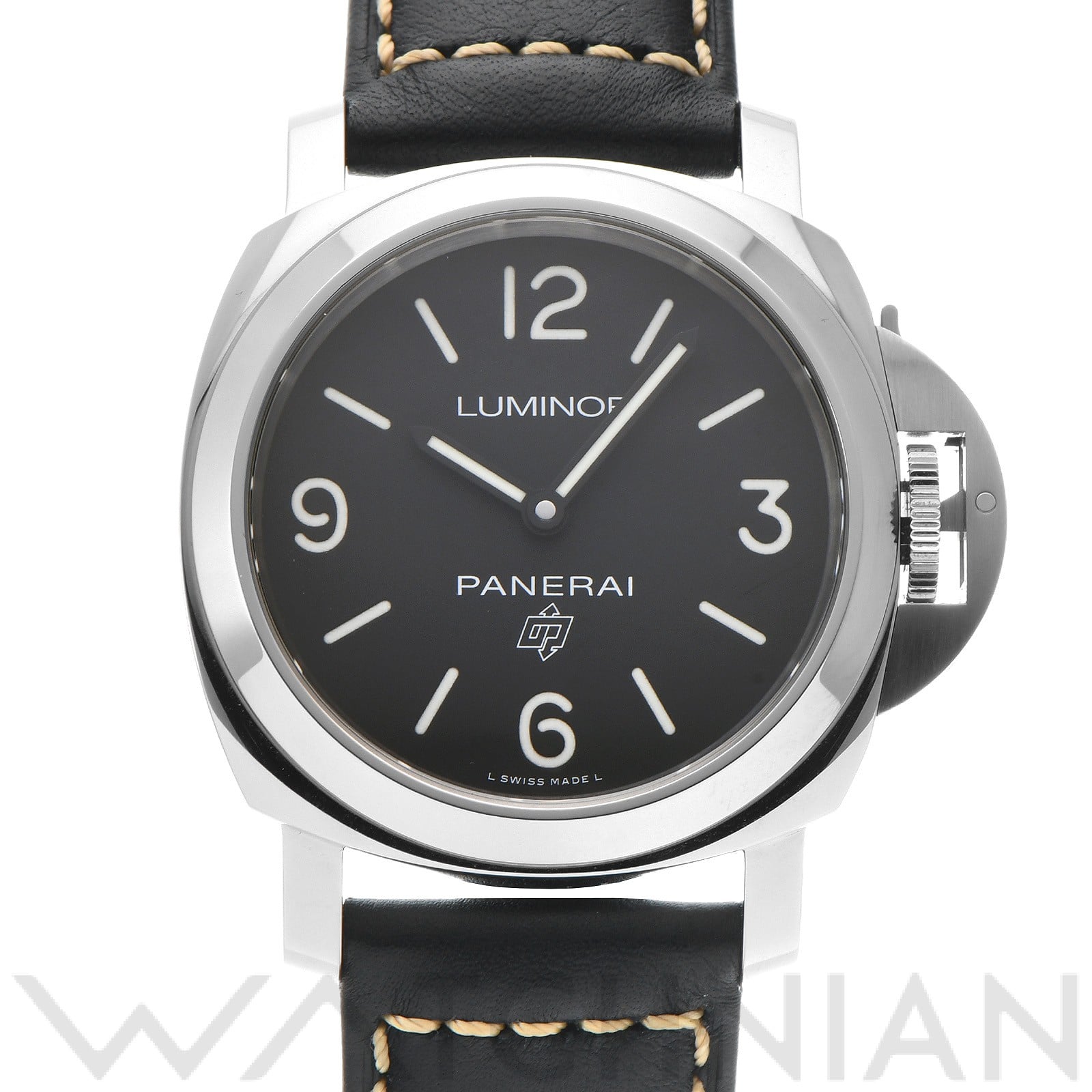 ルミノール ベース ロゴ 3デイズ アッチャイオ PAM00773 V番(2019年製造) ブラック パネライ OFFICINE PANERAI メンズ 【中古】