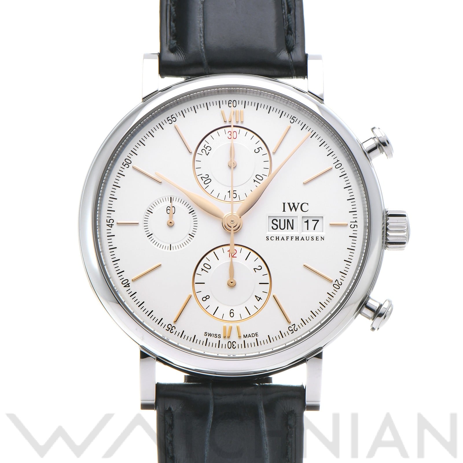 IWC ポートフィノ クロノグラフ IW391031 シルバー メンズ 時計 【中古】【wristwatch】