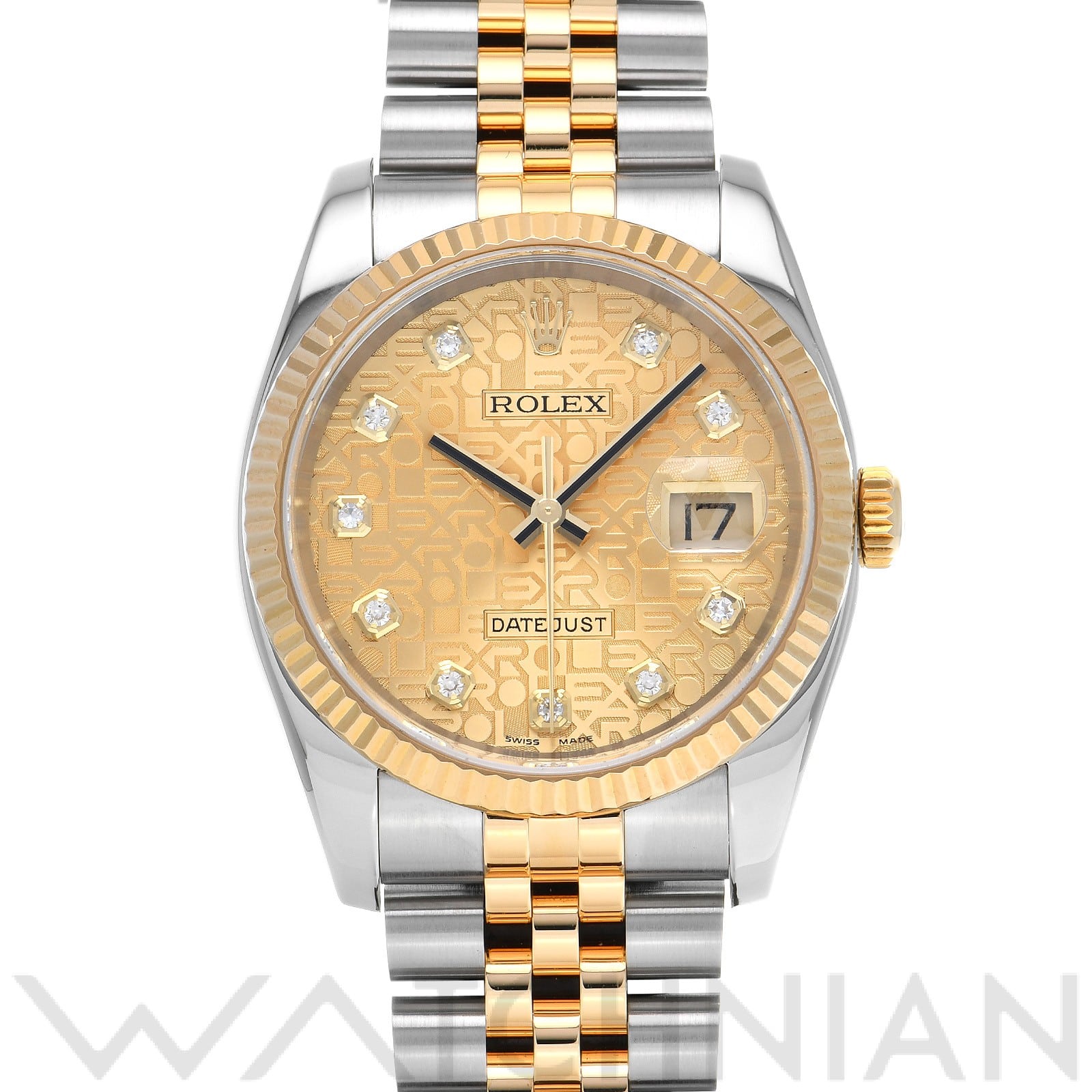 ロレックス デイトジャスト 36 116233G シャンパンコンピュータ/ダイヤモンド メンズ 時計 【中古】【wristwatch】