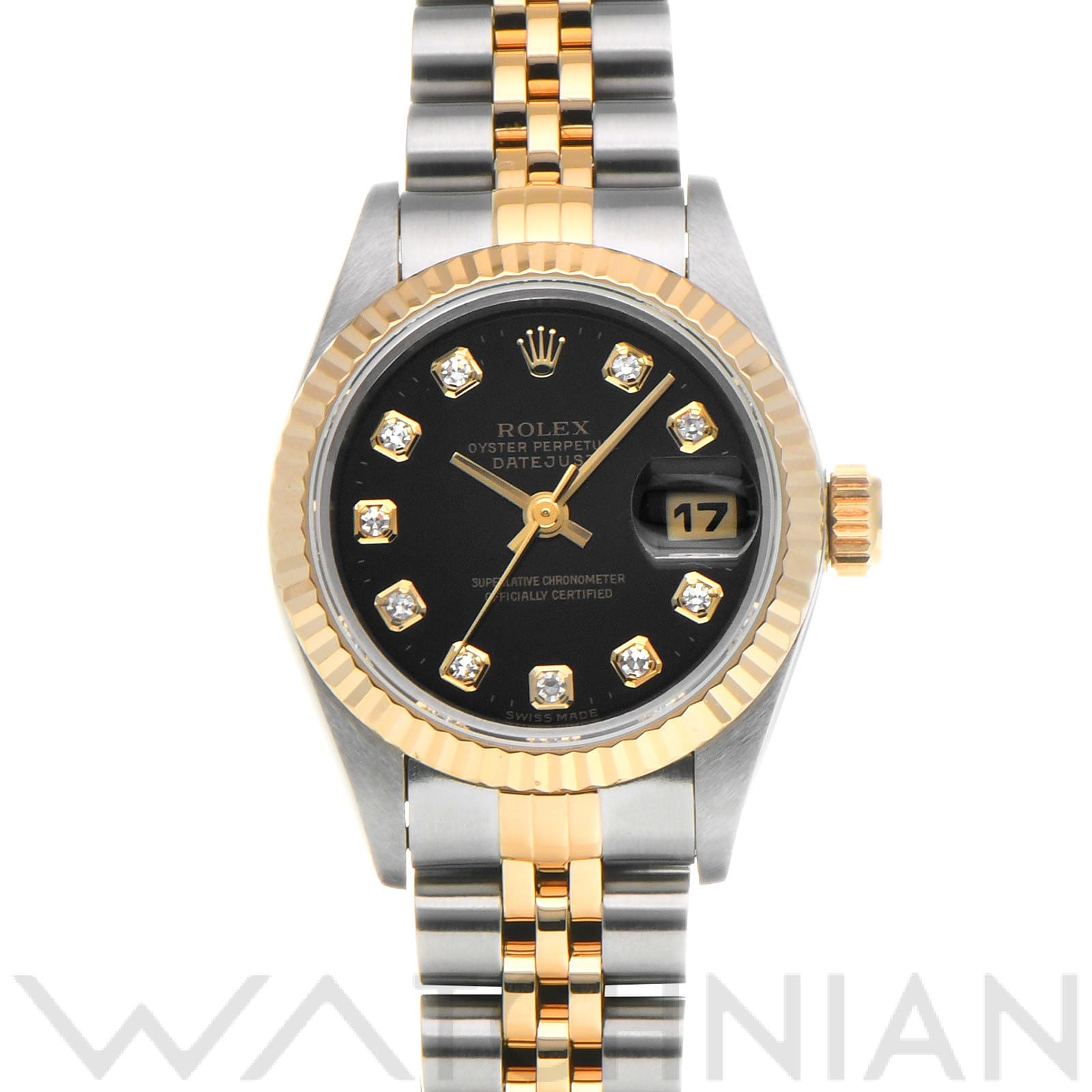 ロレックス デイトジャスト 26 69173G ブラック/ダイヤモンド レディース 時計 【中古】【wristwatch】