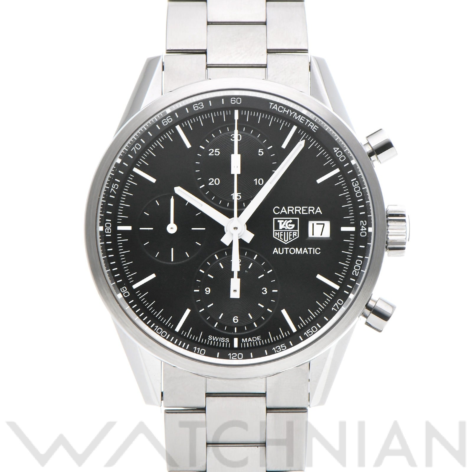 タグ ホイヤー / TAG HEUER カレラ クロノグラフ CAR2210.BA0721 ブラック メンズ 時計 【中古】【wristwatch】