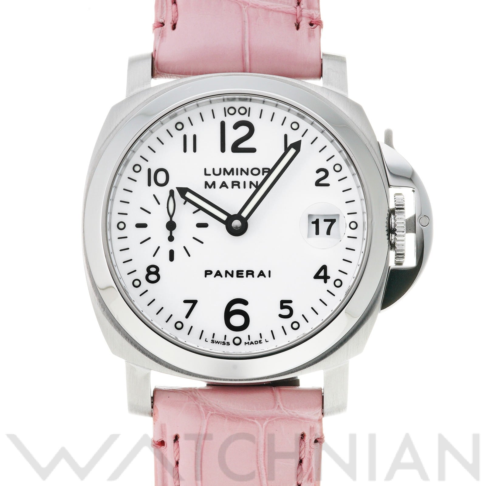 ルミノールマリーナ PAM00049 F番(2003年製造) ホワイト パネライ OFFICINE PANERAI メンズ 【中古】