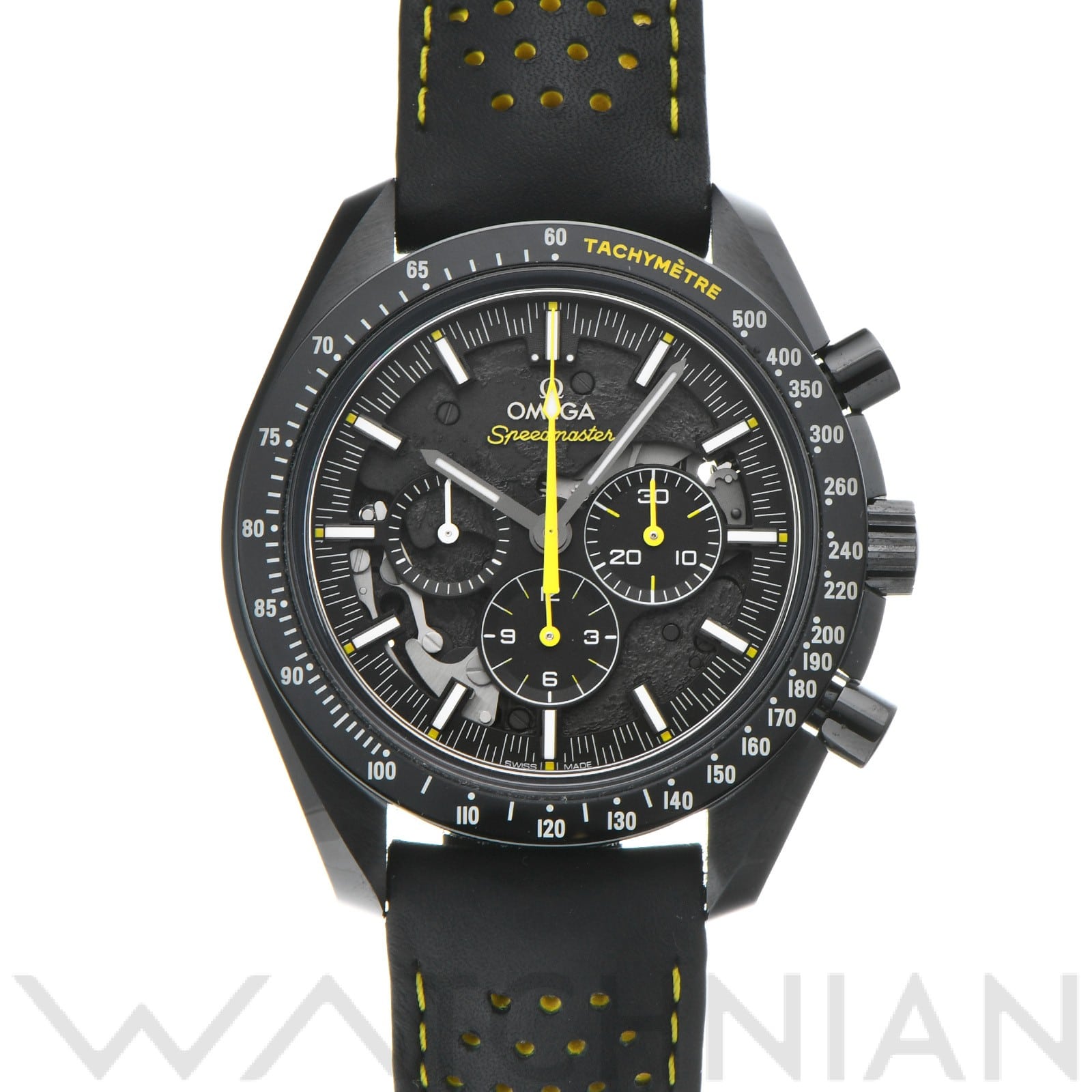 スピードマスター ムーンウォッチ ダークサイドオブザムーン アポロ8号 311.92.44.30.01.001 ブラック オメガ OMEGA メンズ 【中古】