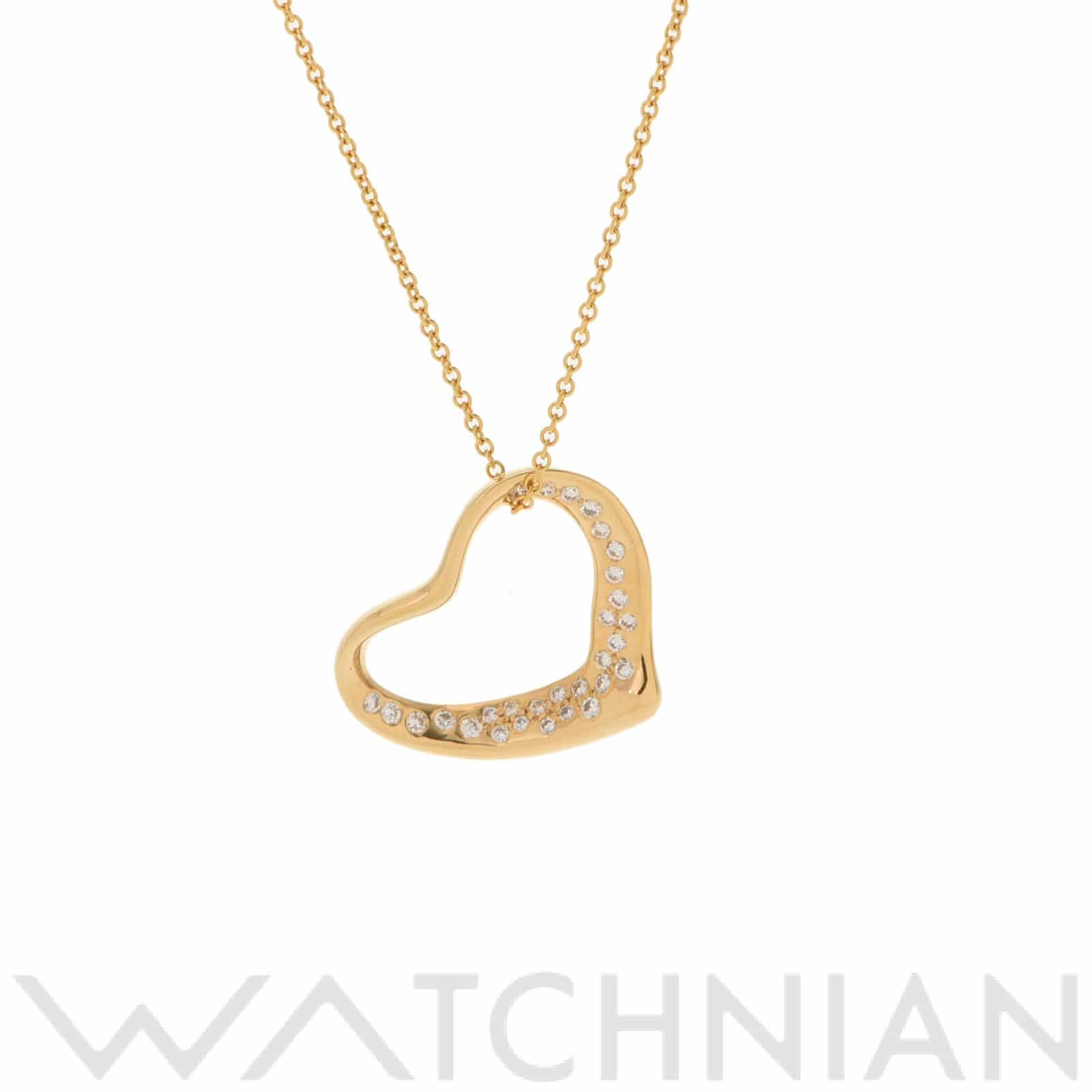 ティファニー オープンハート K18YG/ダイヤ レディース ジュエリー 【中古】【jewelry】