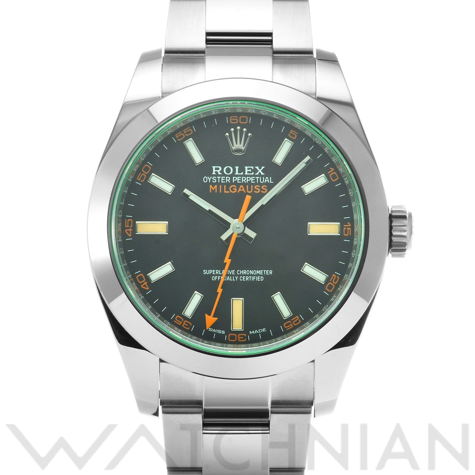 ミルガウス 116400GV ランダムシリアル ブラック ロレックス ROLEX メンズ 【中古】