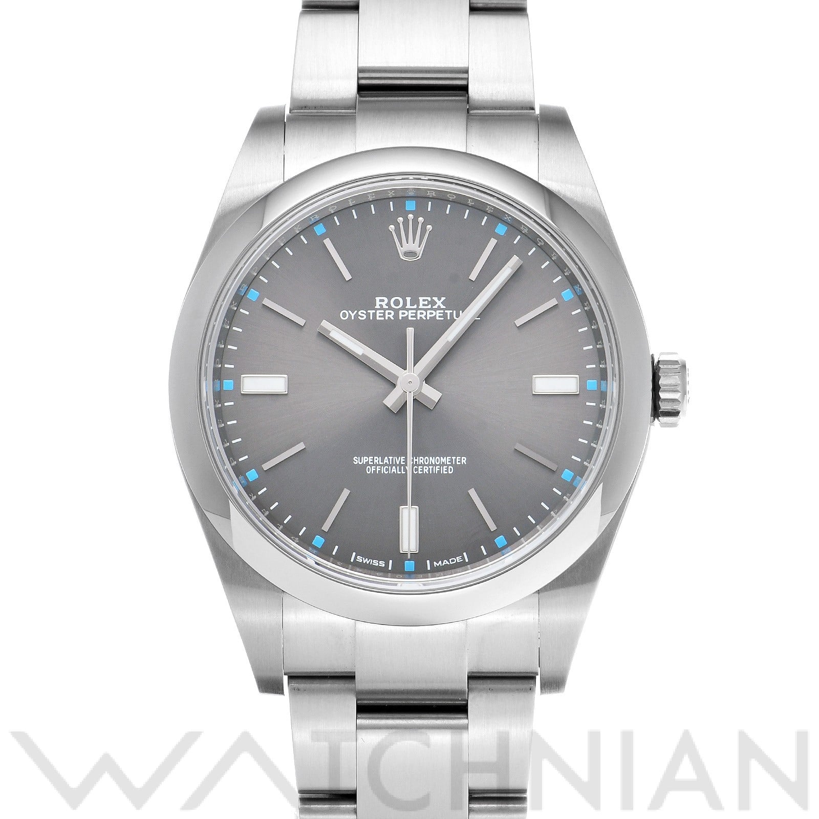 ロレックス / ROLEX オイスターパーペチュアル 39 114300 ダークロジウム メンズ 時計 【中古】【wristwatch】