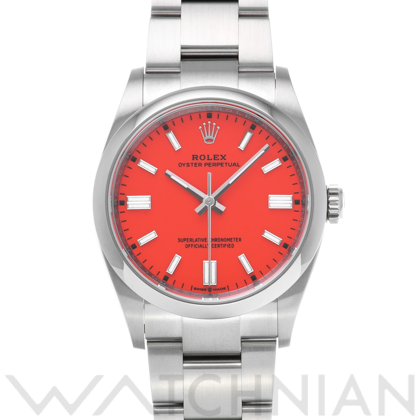 ロレックス オイスターパーペチュアル 36 126000 コーラルレッド メンズ 時計 【中古】【wristwatch】