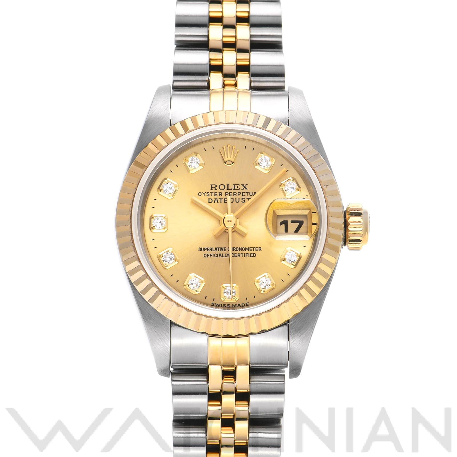 ロレックス デイトジャスト 26 69173G シャンパン/ダイヤモンド レディース 時計 【中古】【wristwatch】