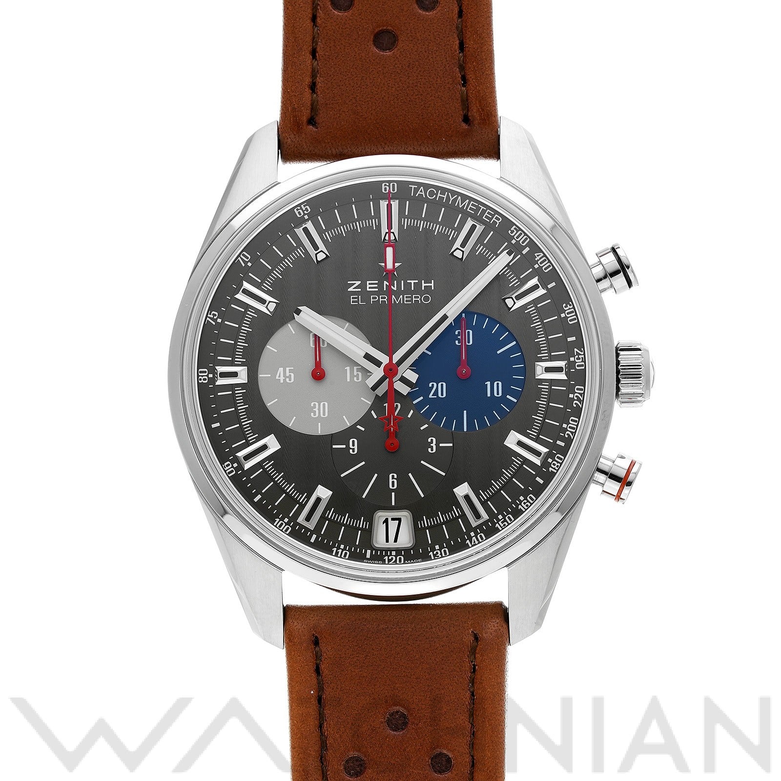 クロノマスター エル・プリメロ 36000VpH クラシックカーズ 03.2046.400/25.C771 グレー ゼニス ZENITH メンズ 【中古】