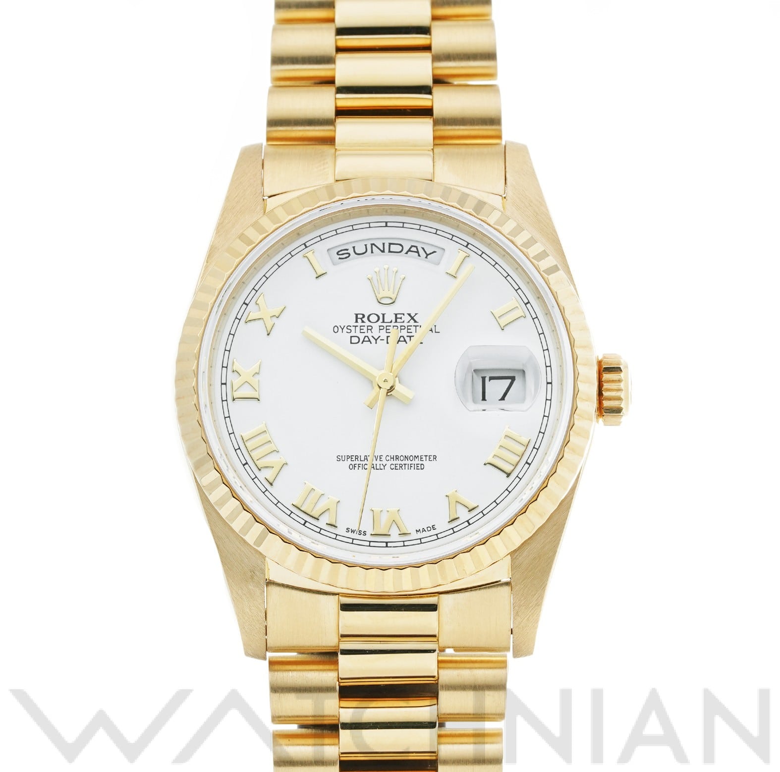 ロレックス デイデイト 36 18238 ホワイト メンズ 時計 【中古】【wristwatch】