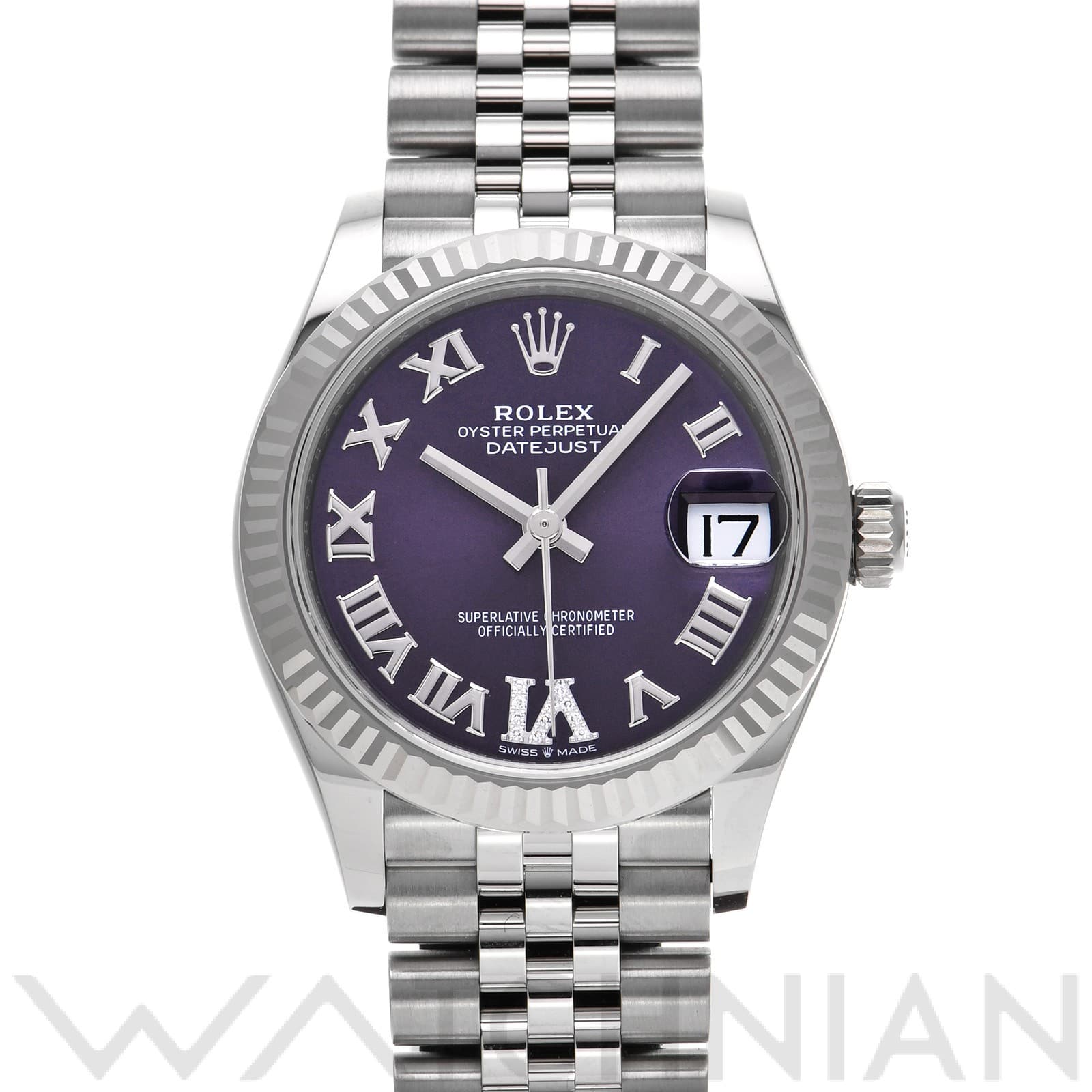 ロレックス / ROLEX デイトジャスト 31 278274 オーベルジーヌ/ダイヤモンド ユニセックス 時計 【中古】【wristwatch】