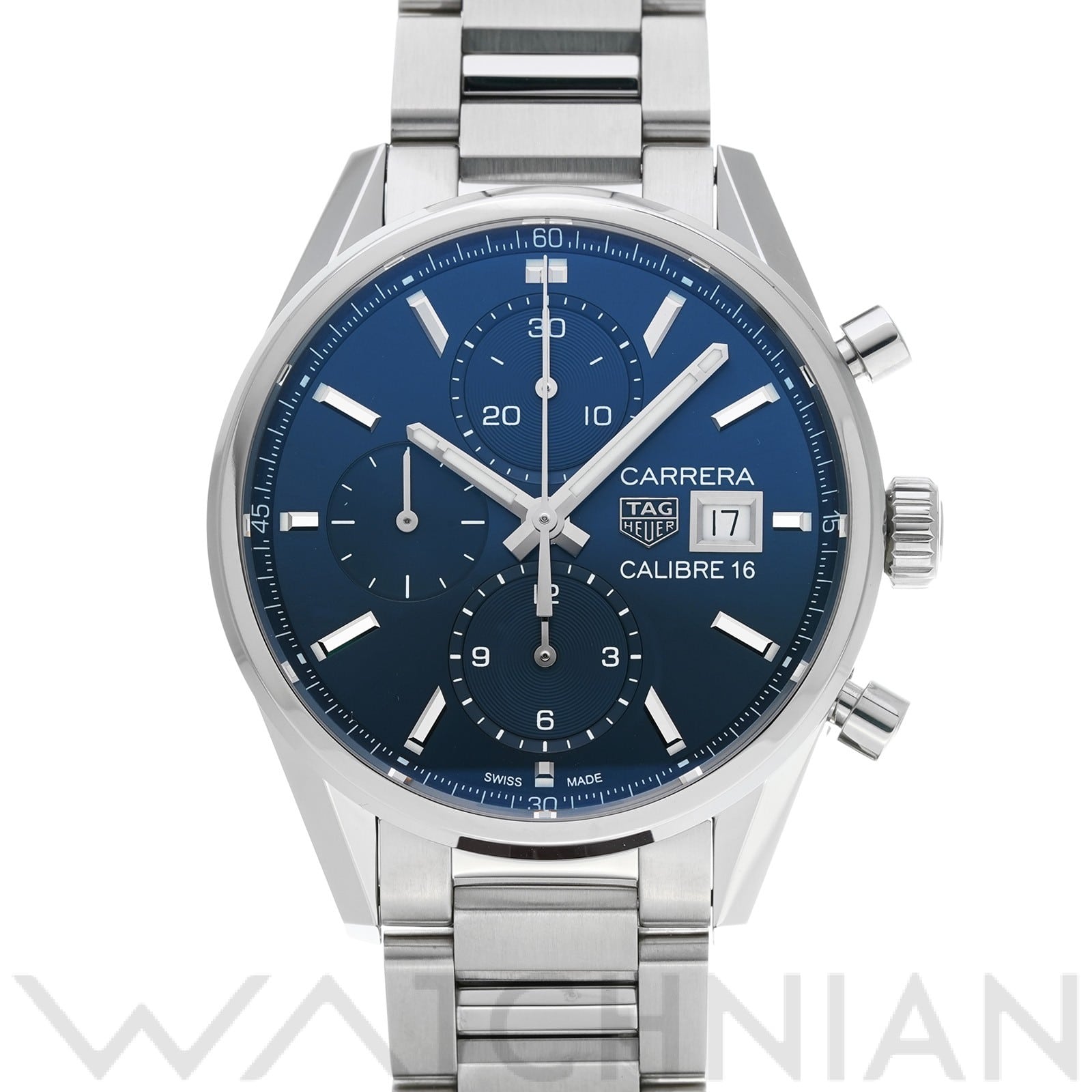 タグ ホイヤー / TAG HEUER カレラ キャリバー16 クロノグラフ CBK2112.BA0715 ブルー メンズ 時計 【中古】【wristwatch】