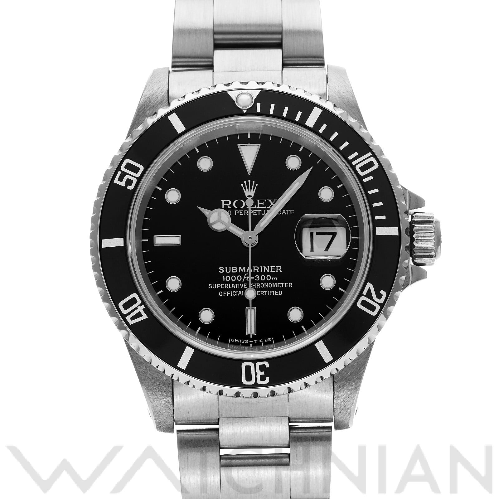 サブマリーナ デイト 16610 T番(1997年頃製造) ブラック ロレックス ROLEX メンズ 【中古】