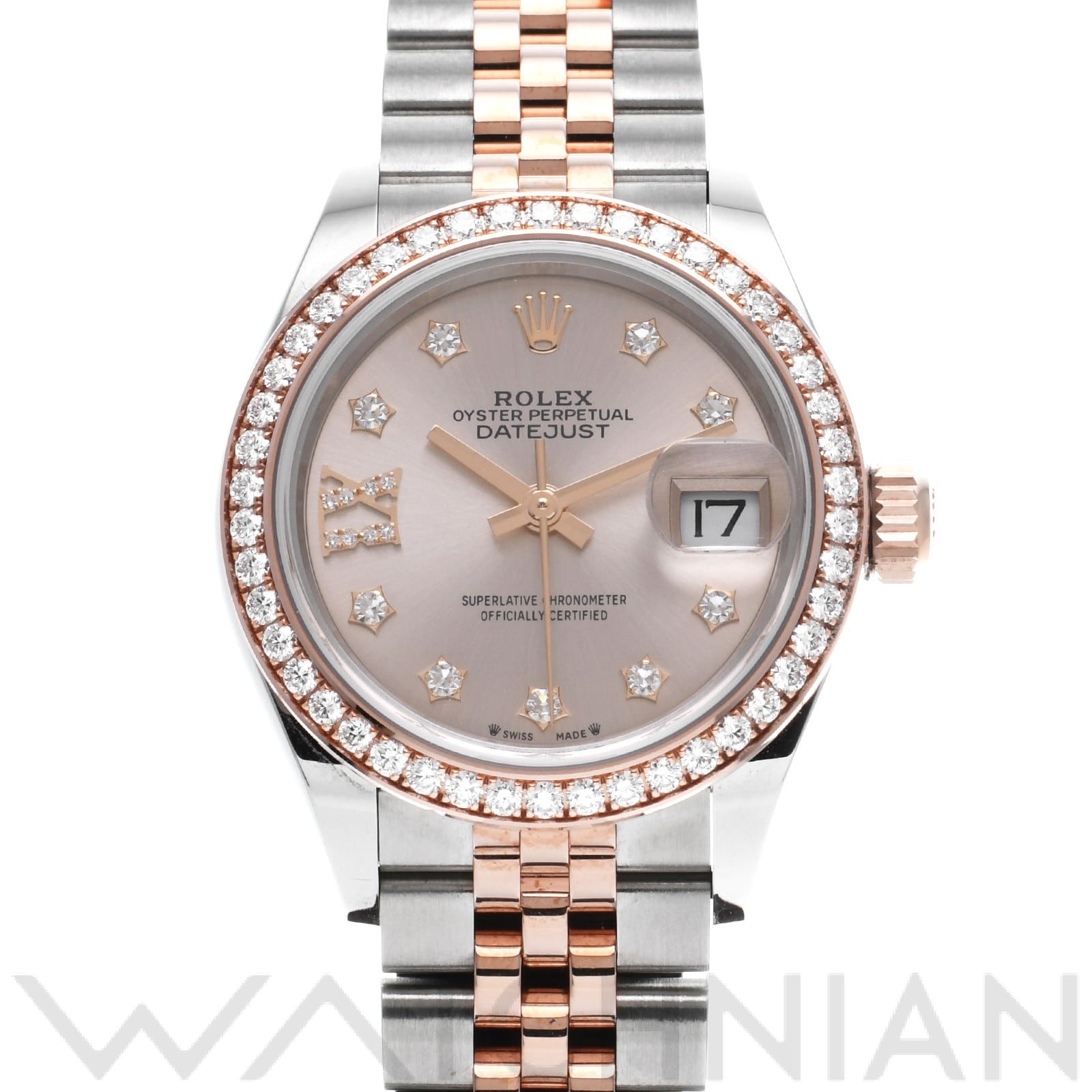 ロレックス レディ デイトジャスト 28 279381RBR サンダスト/ダイヤモンド レディース 時計 【中古】【wristwatch】