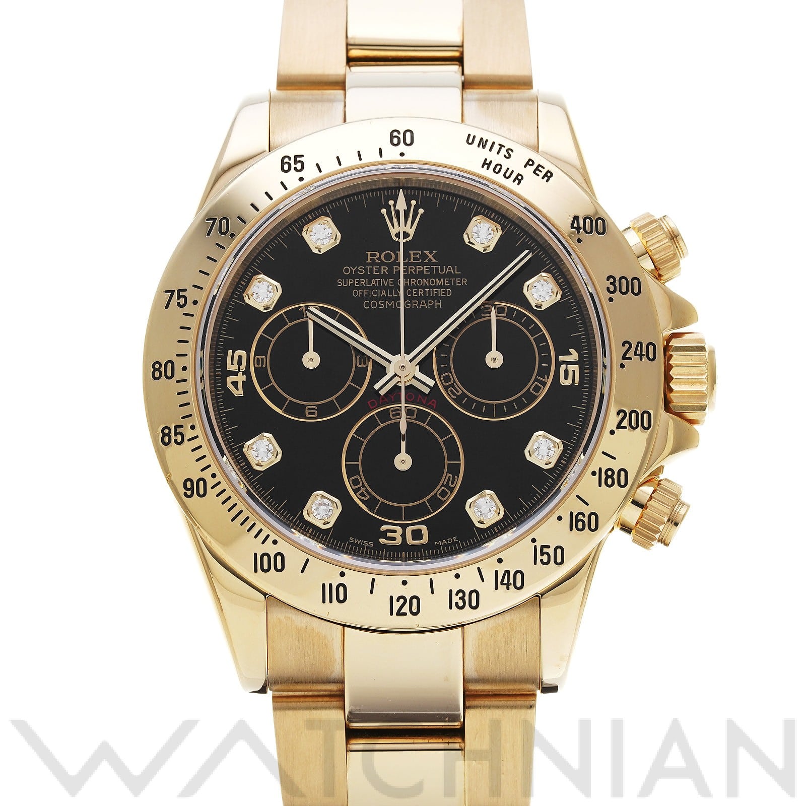 ロレックス コスモグラフ デイトナ 116528G ブラック/ダイヤモンド メンズ 時計 【中古】【wristwatch】