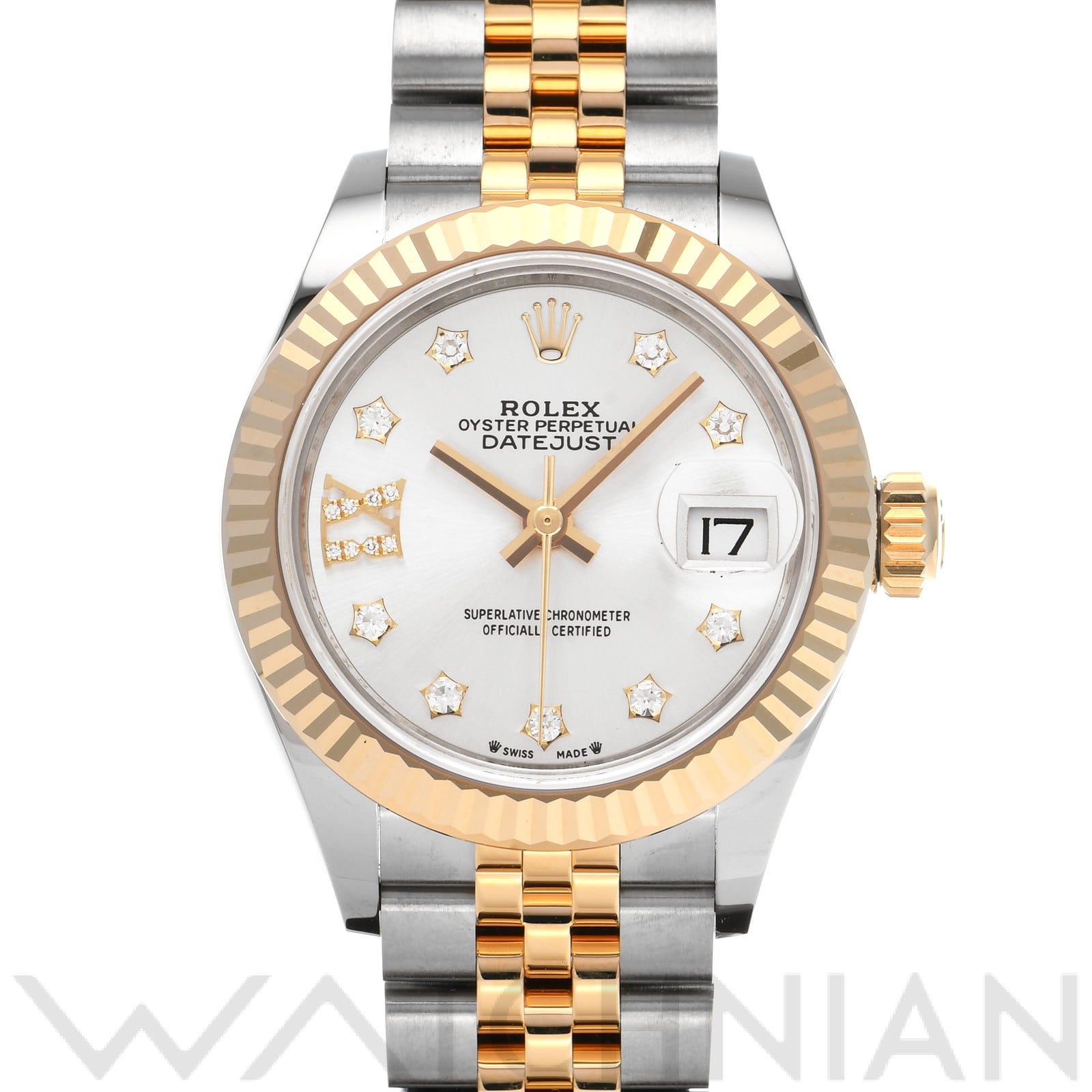 ロレックス レディ デイトジャスト 28 279173G シルバー/ダイヤモンド レディース 時計 【未使用】【wristwatch】