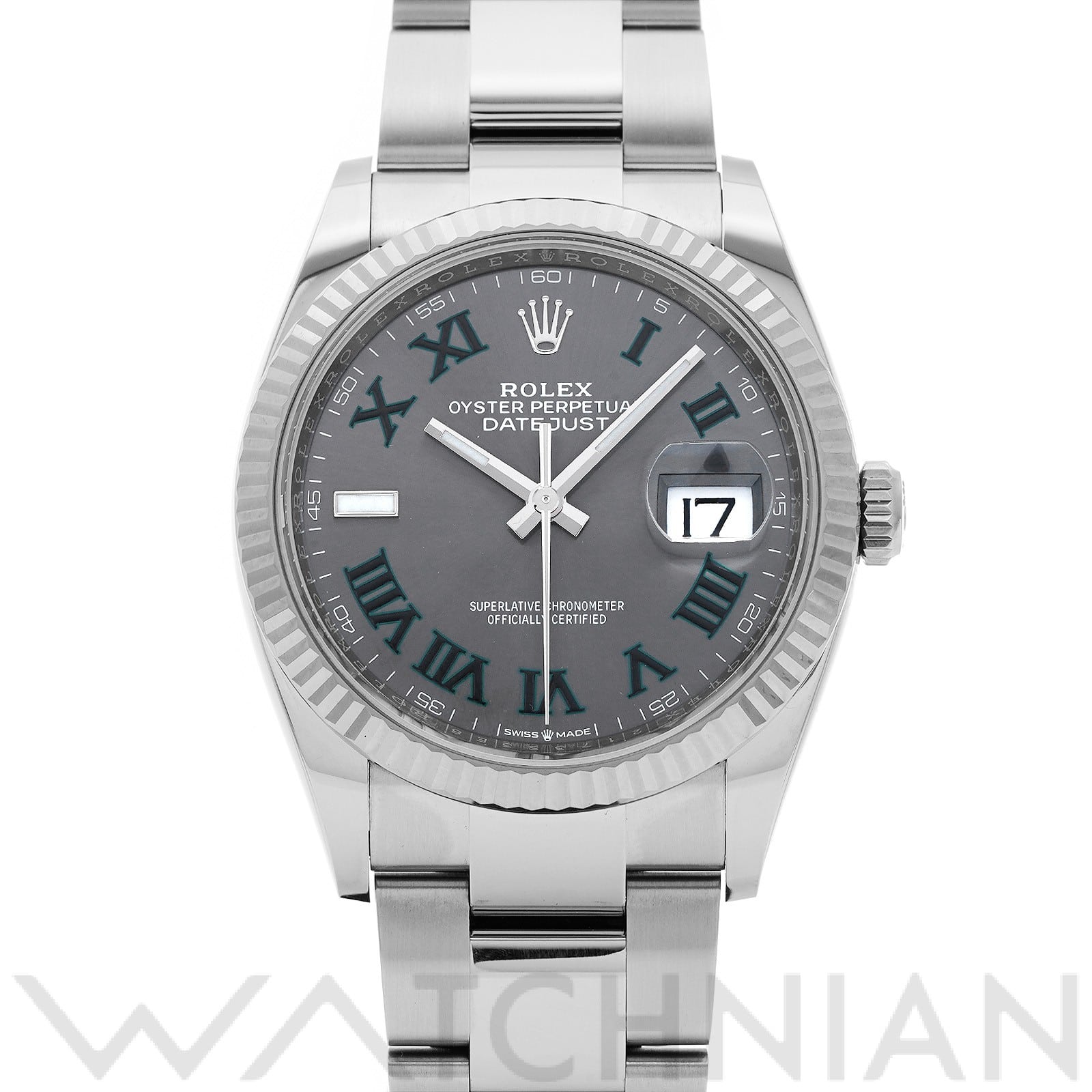 ロレックス デイトジャスト 36 ウィンブルドン 126234 スレートグレー メンズ 時計 【中古】【wristwatch】