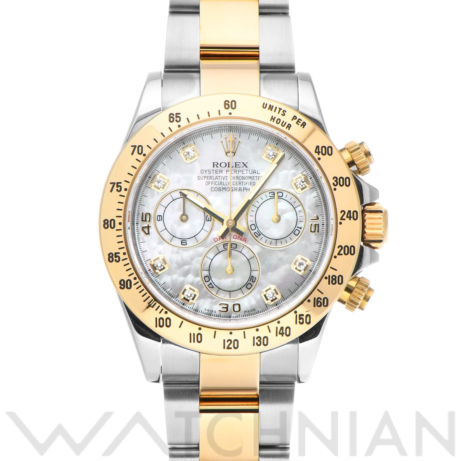 ロレックス コスモグラフ デイトナ 116523NG ホワイトシェル/ダイヤモンド メンズ 時計 【中古】【wristwatch】