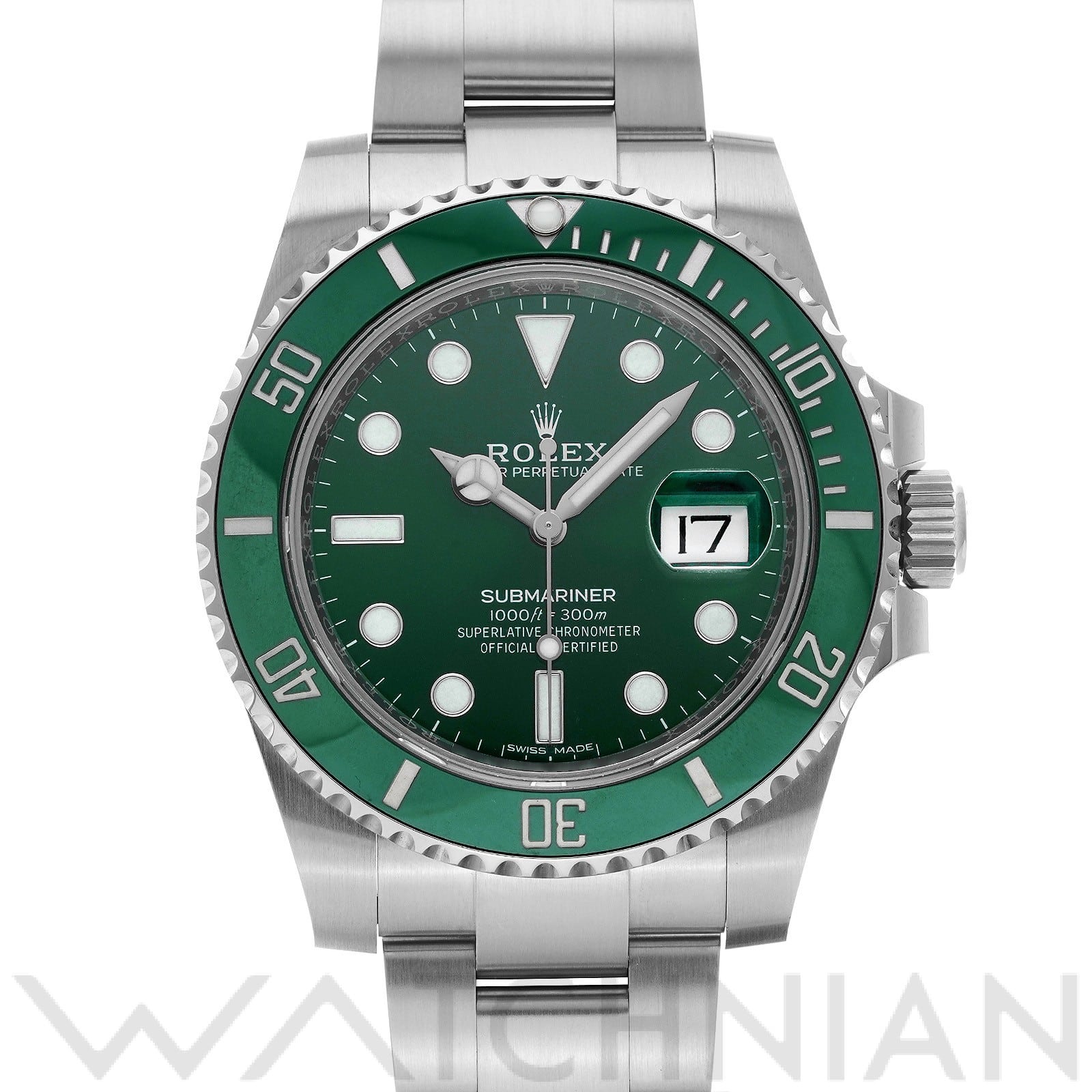 ロレックス サブマリーナ デイト 116610LV グリーン メンズ 時計 【中古】【wristwatch】